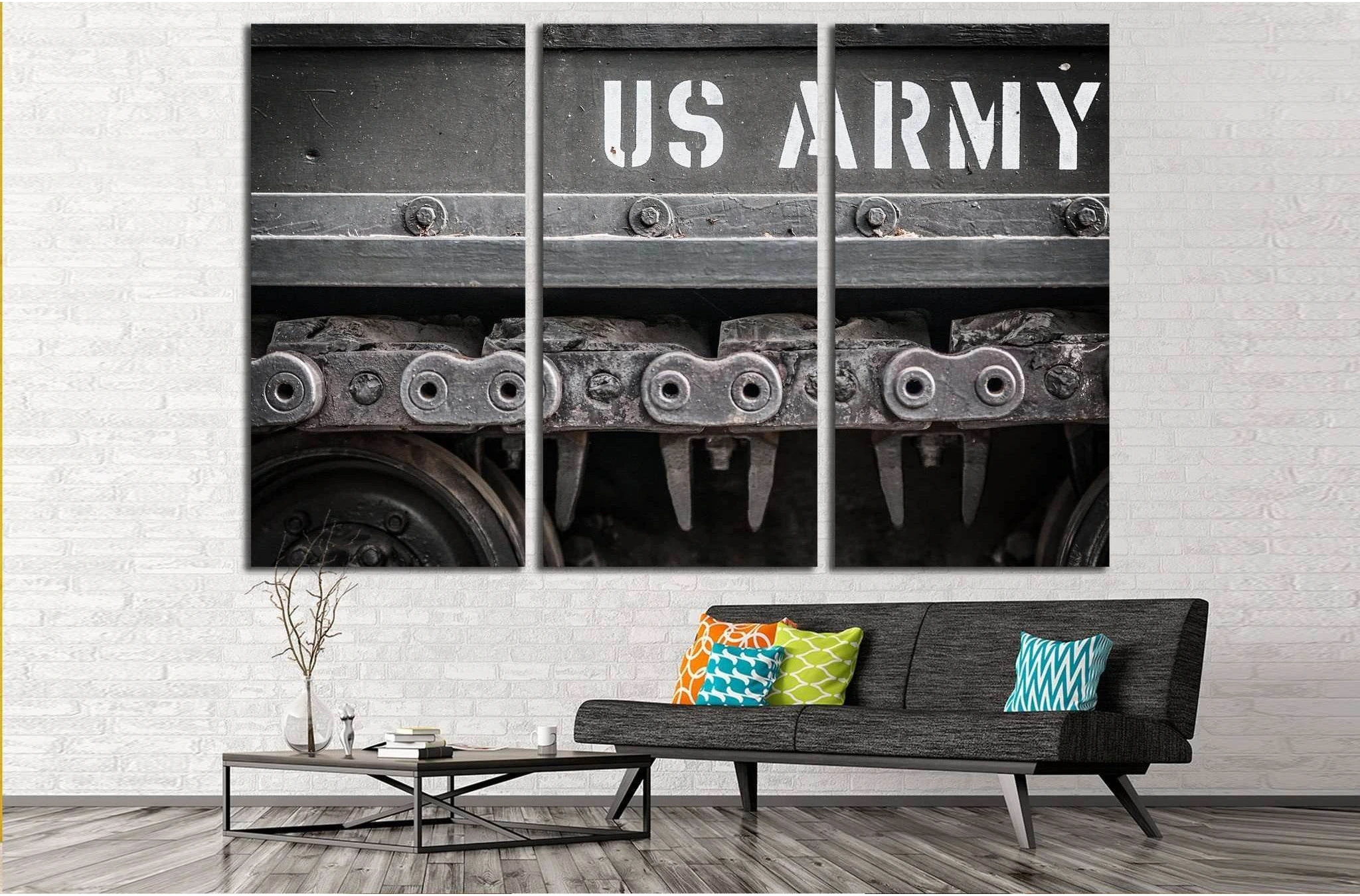 Tank Tracks US ARMY №523 Ready to Hang Canvas Print - Zellart Canvas Prints ALL_Products, s-523