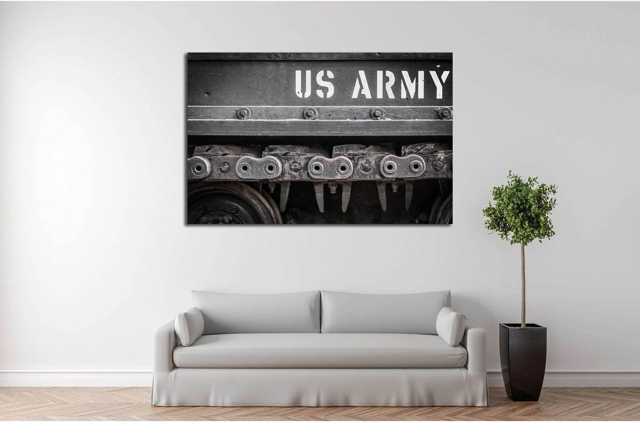 Tank Tracks US ARMY №523 Ready to Hang Canvas Print - Zellart Canvas Prints ALL_Products, s-523
