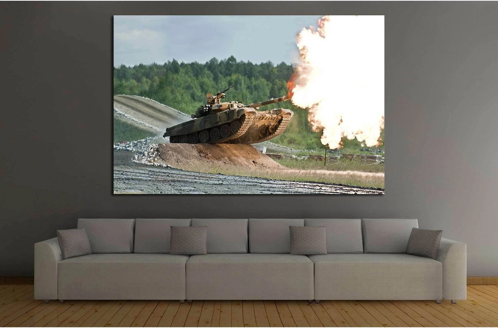 Tank Wall Decor №228 Ready to Hang Canvas Print - Zellart Canvas Prints ALL_Products, wd-228