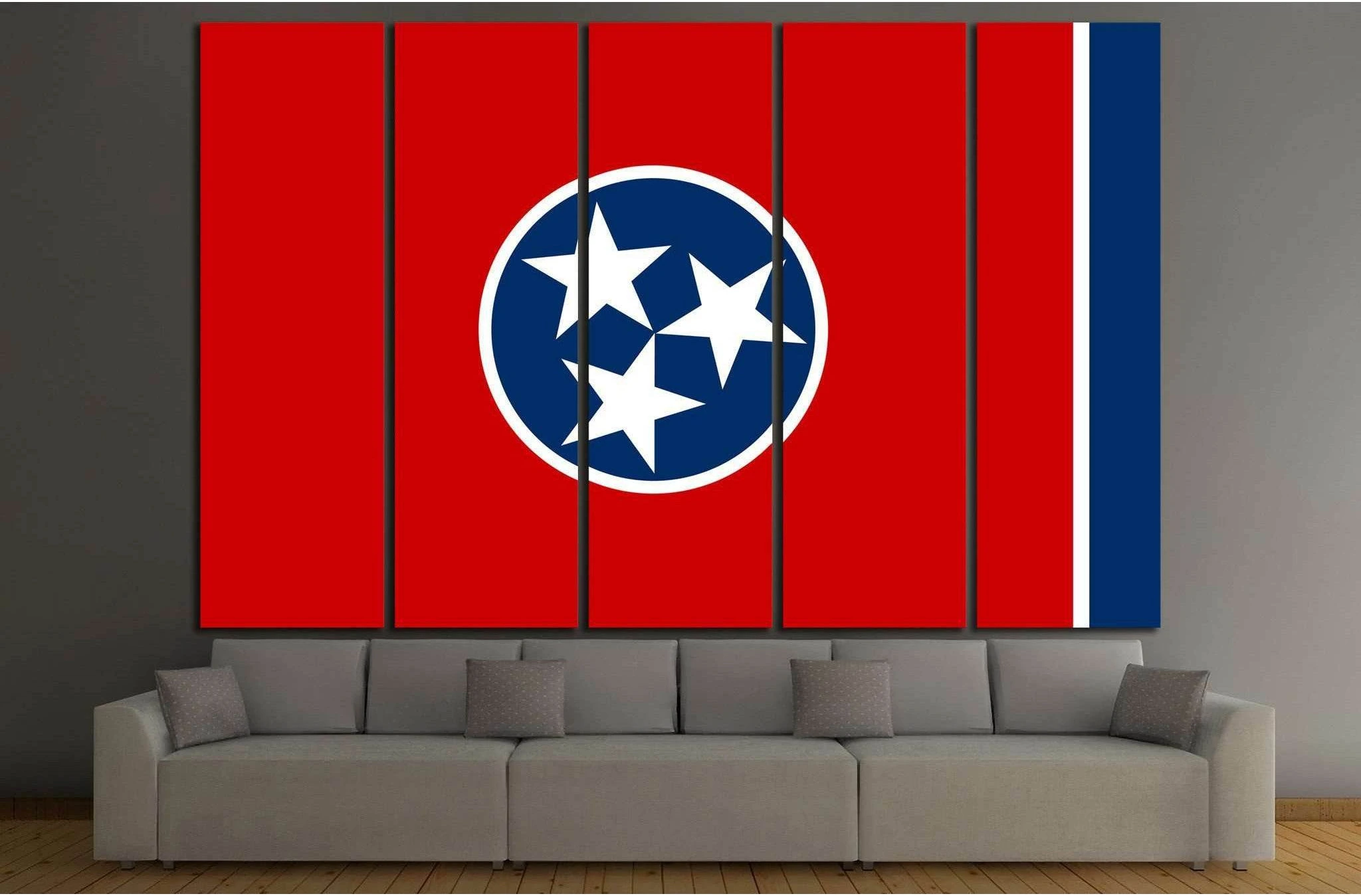 tennessee Flag №690 Ready to Hang Canvas Print - Zellart Canvas Prints ALL_Products, s-690