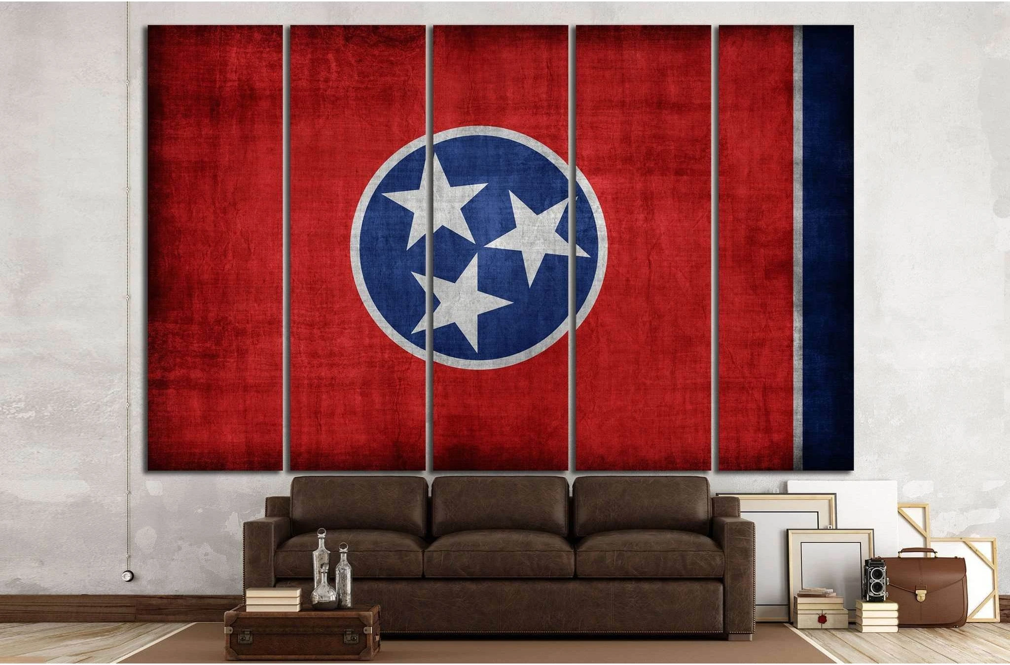 Tennessee flag №692 Ready to Hang Canvas Print - Zellart Canvas Prints ALL_Products, s-692