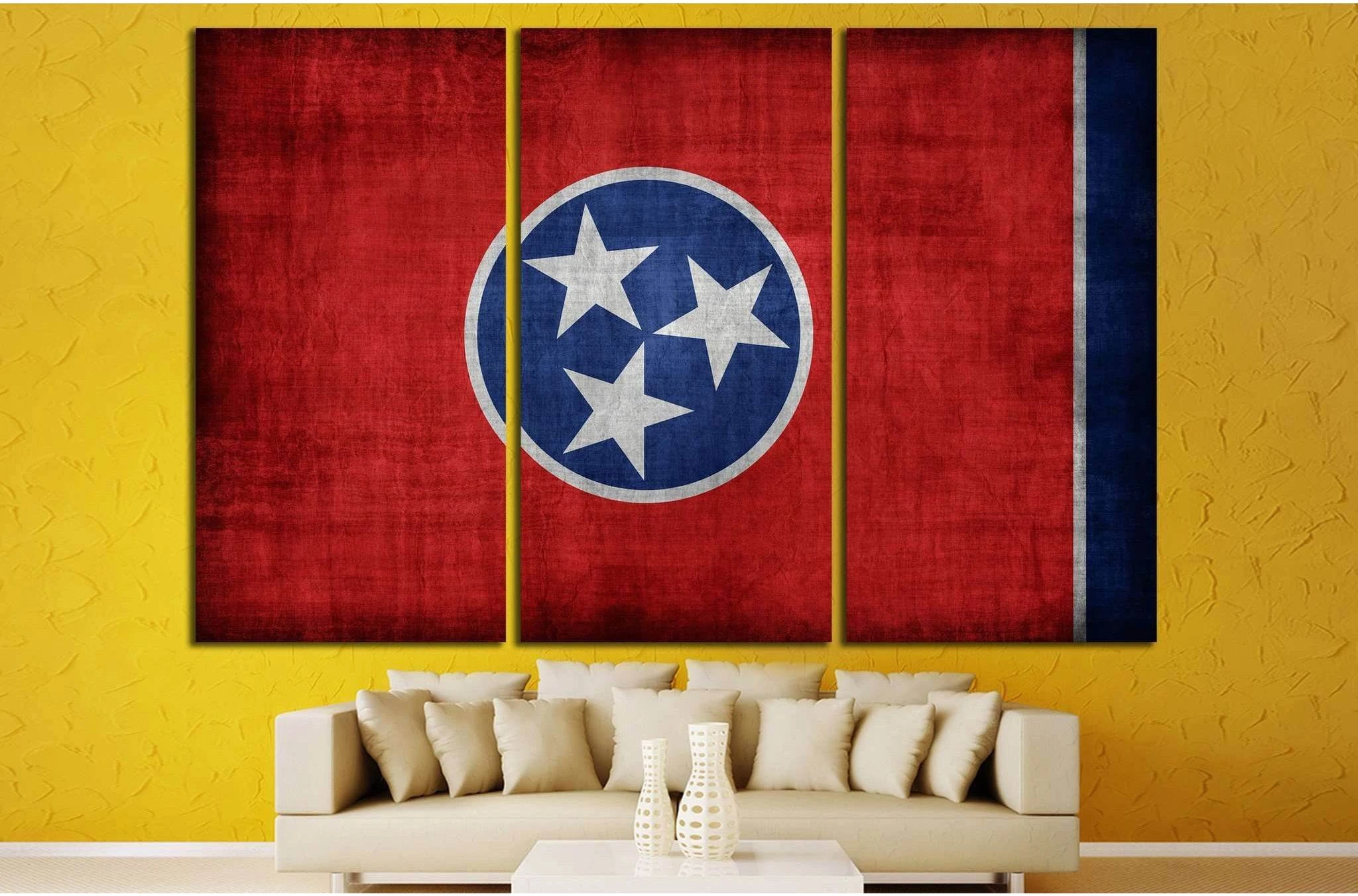 Tennessee flag №692 Ready to Hang Canvas Print - Zellart Canvas Prints ALL_Products, s-692