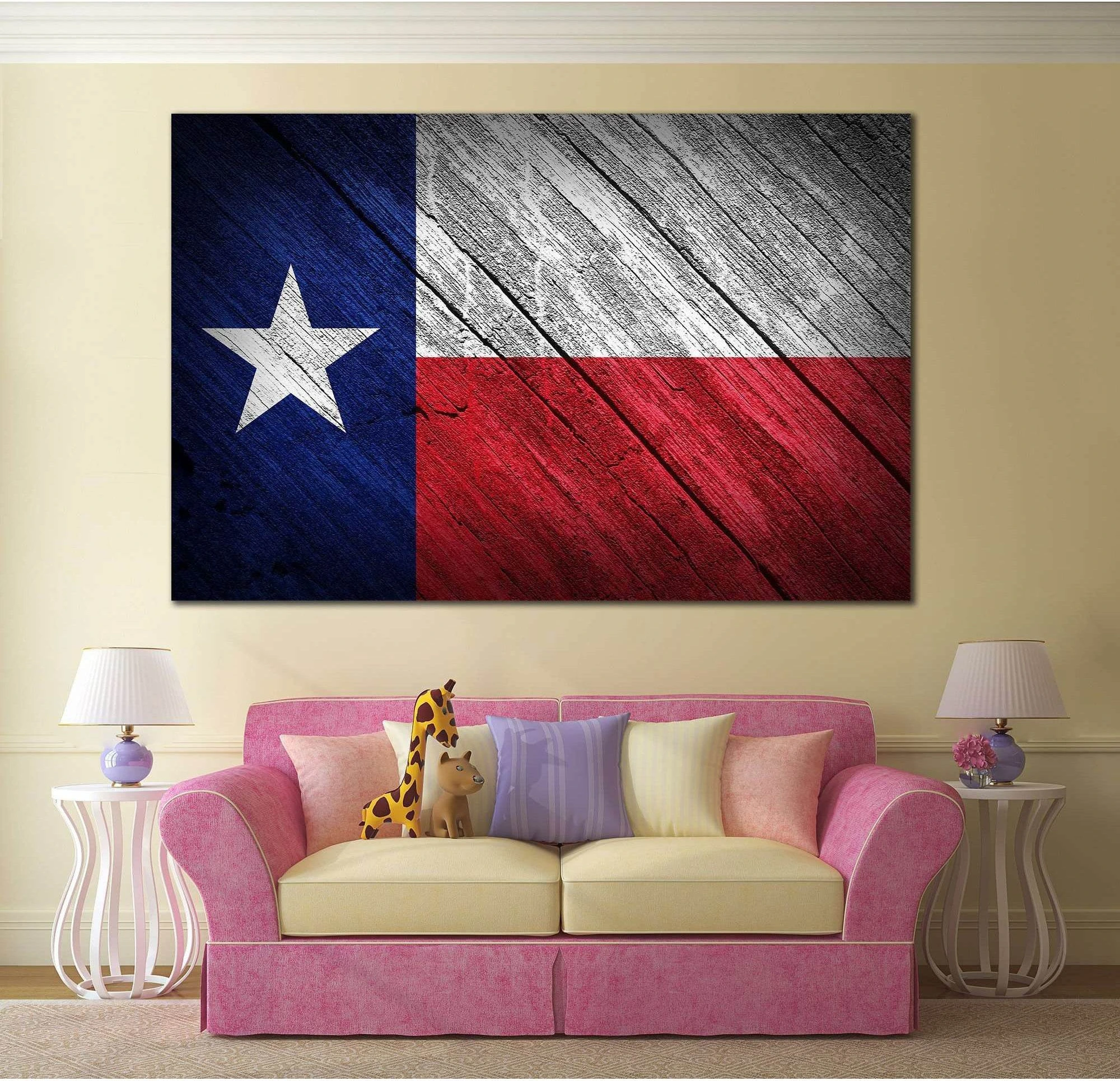 Texas flag №826 Ready to Hang Canvas Print - Zellart Canvas Prints ALL_Products, z-826