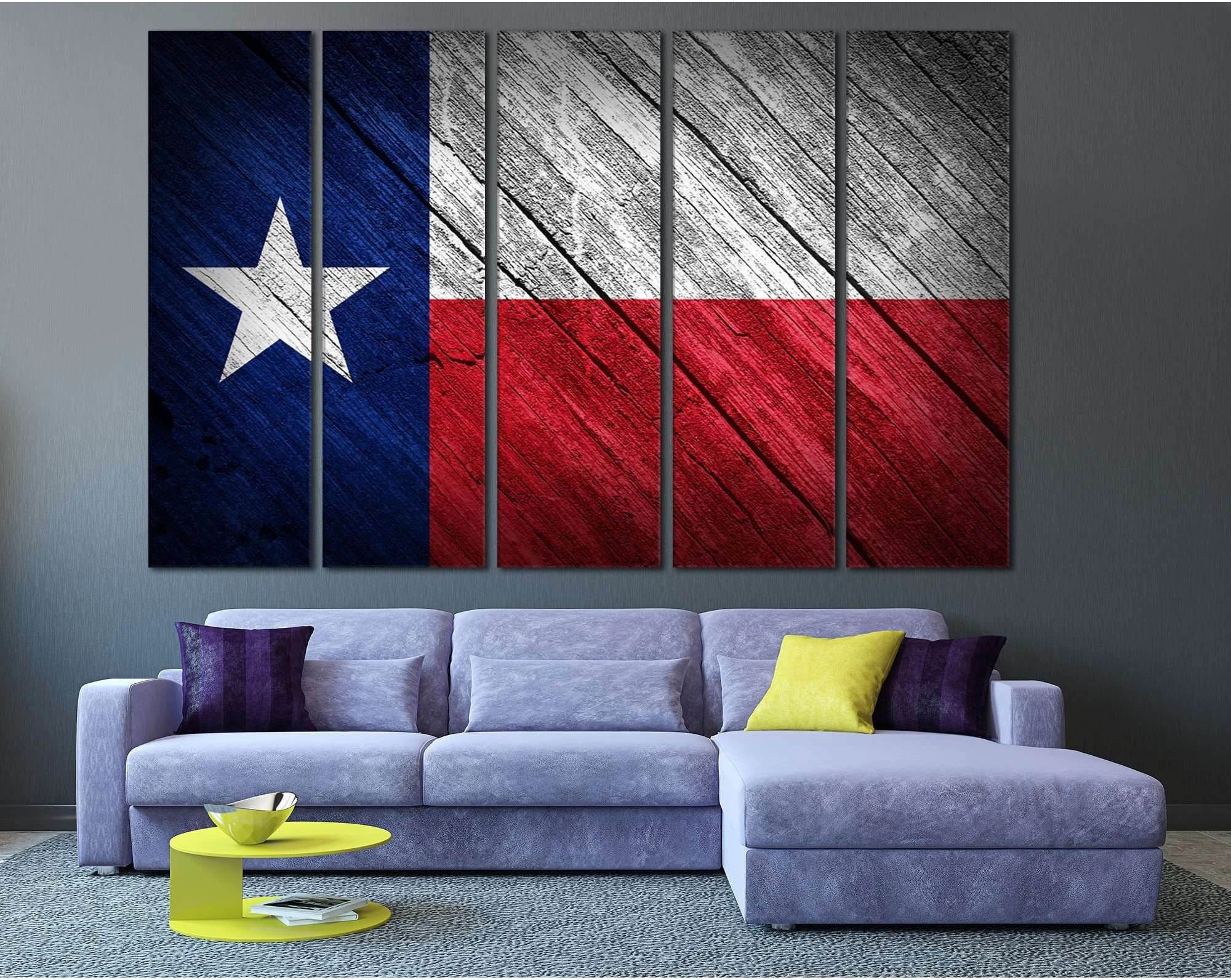 Texas flag №826 Ready to Hang Canvas Print - Zellart Canvas Prints ALL_Products, z-826