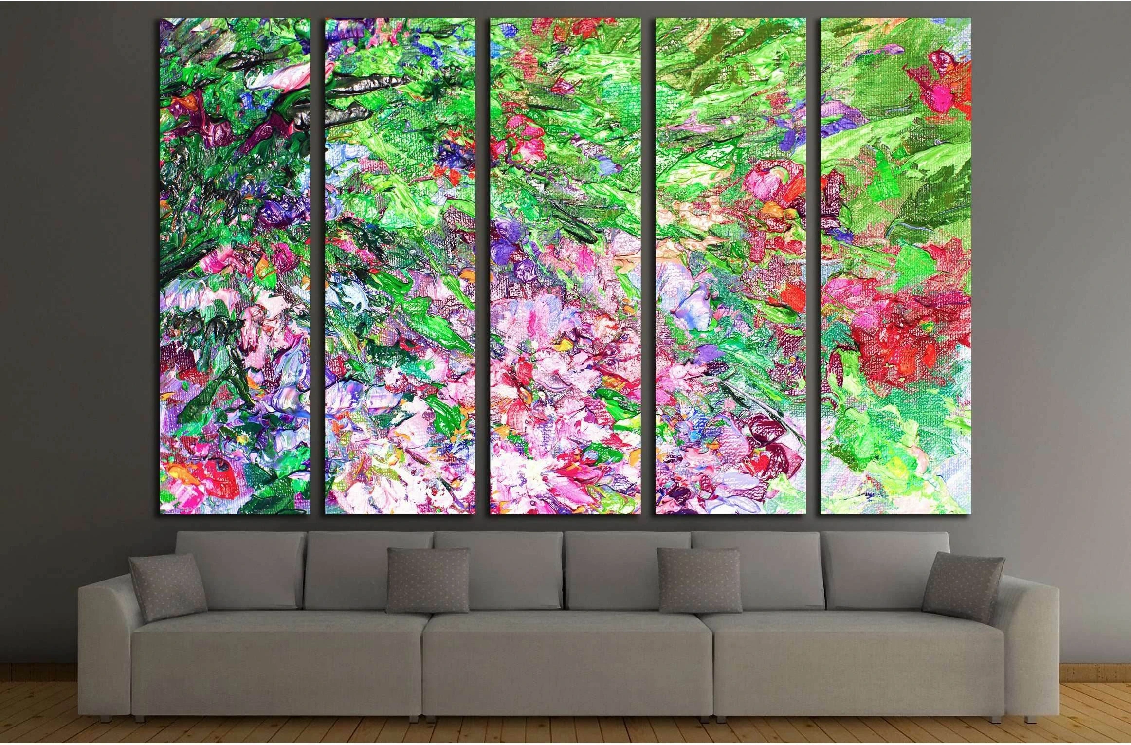 texture of oil painting, Art Painted Image color, paint, artist's canvas,impressionism №2875 Ready to Hang Canvas Print - Zellart Canvas Prints ALL_Products, s-2875