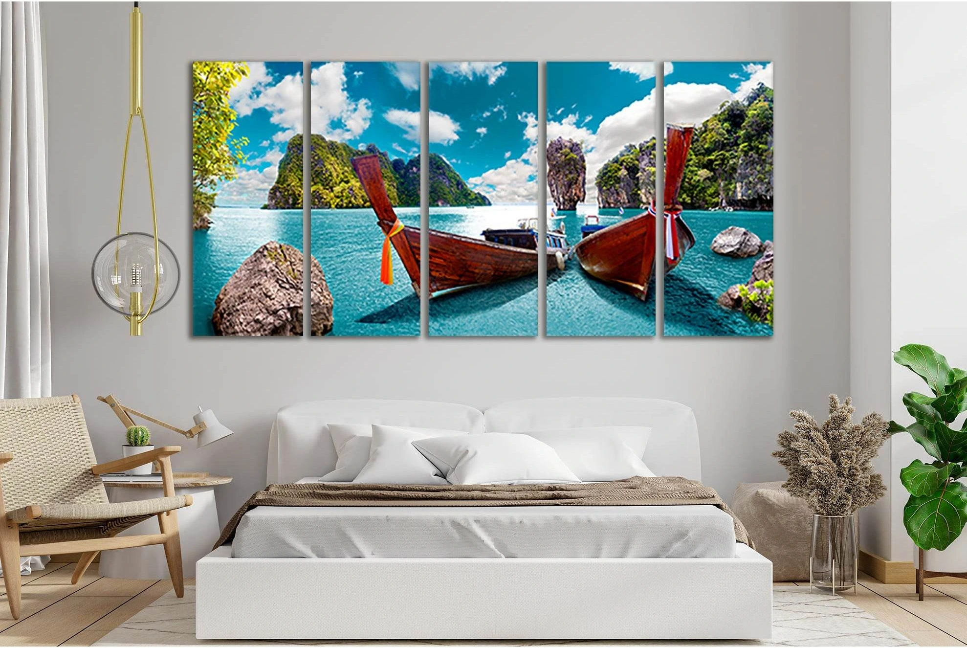 Thailand Sea And Island №SL70 Ready to Hang Canvas Print - Zellart Canvas Prints 0new, ALL_Products, Beach Ocean & Waves
