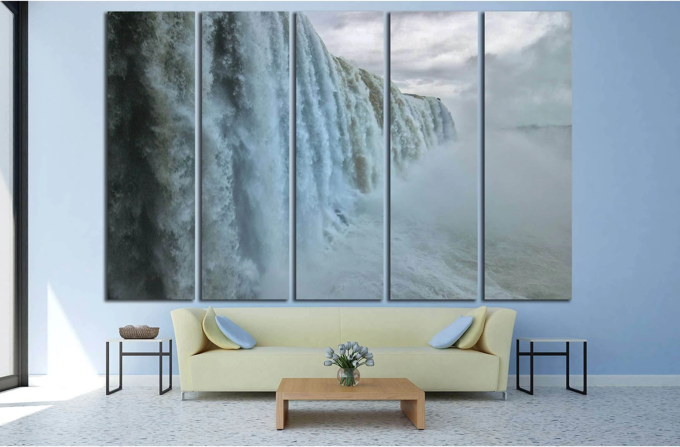 The amazing and beautiful Iguazu falls of South America №2858 Ready to Hang Canvas Print - Zellart Canvas Prints ALL_Products, s-2858