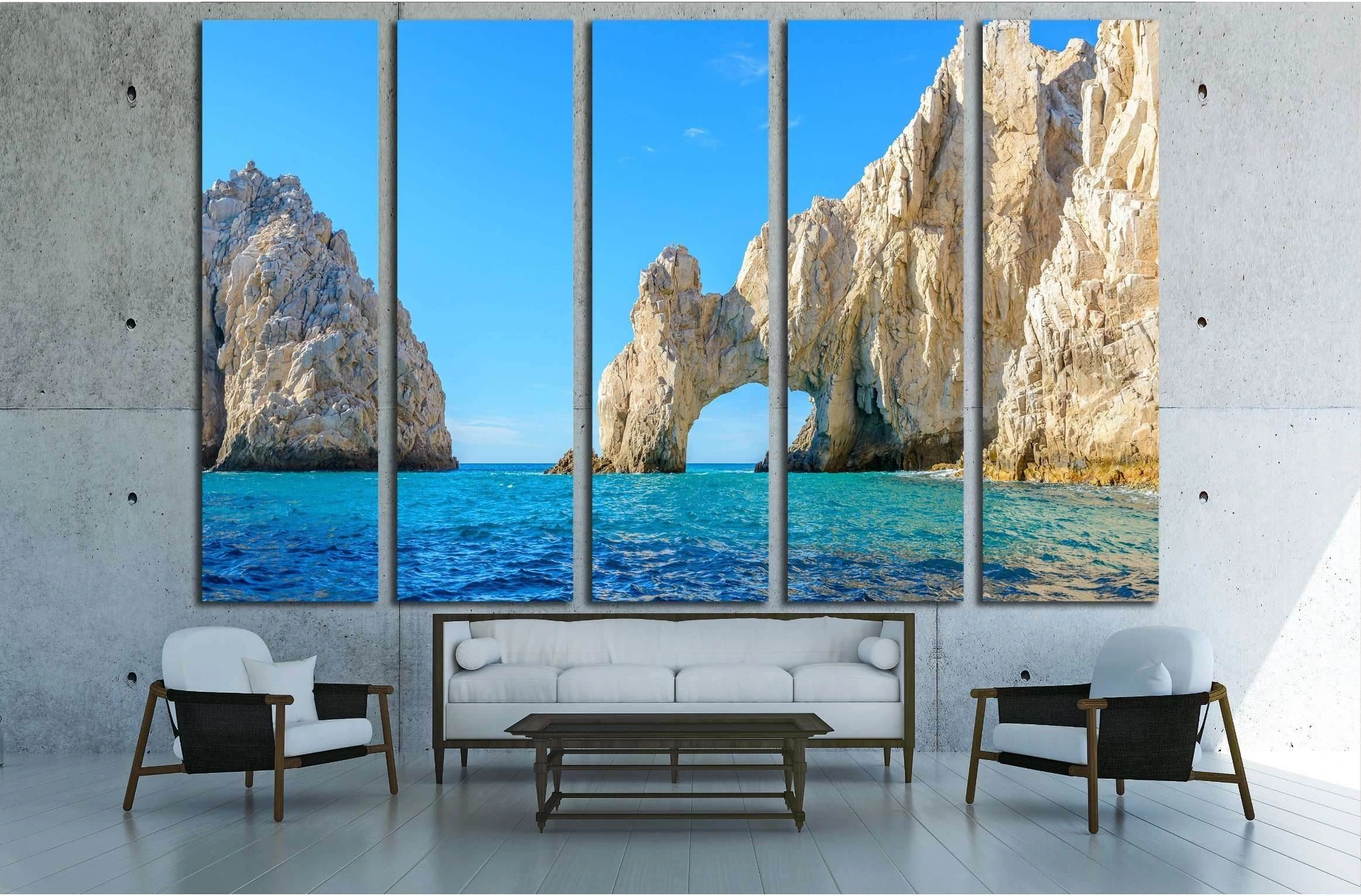 The arch point (El Arco) at Cabo San Lucas, Mexico №3076 Ready to Hang Canvas Print - Zellart Canvas Prints ALL_Products, s-3076