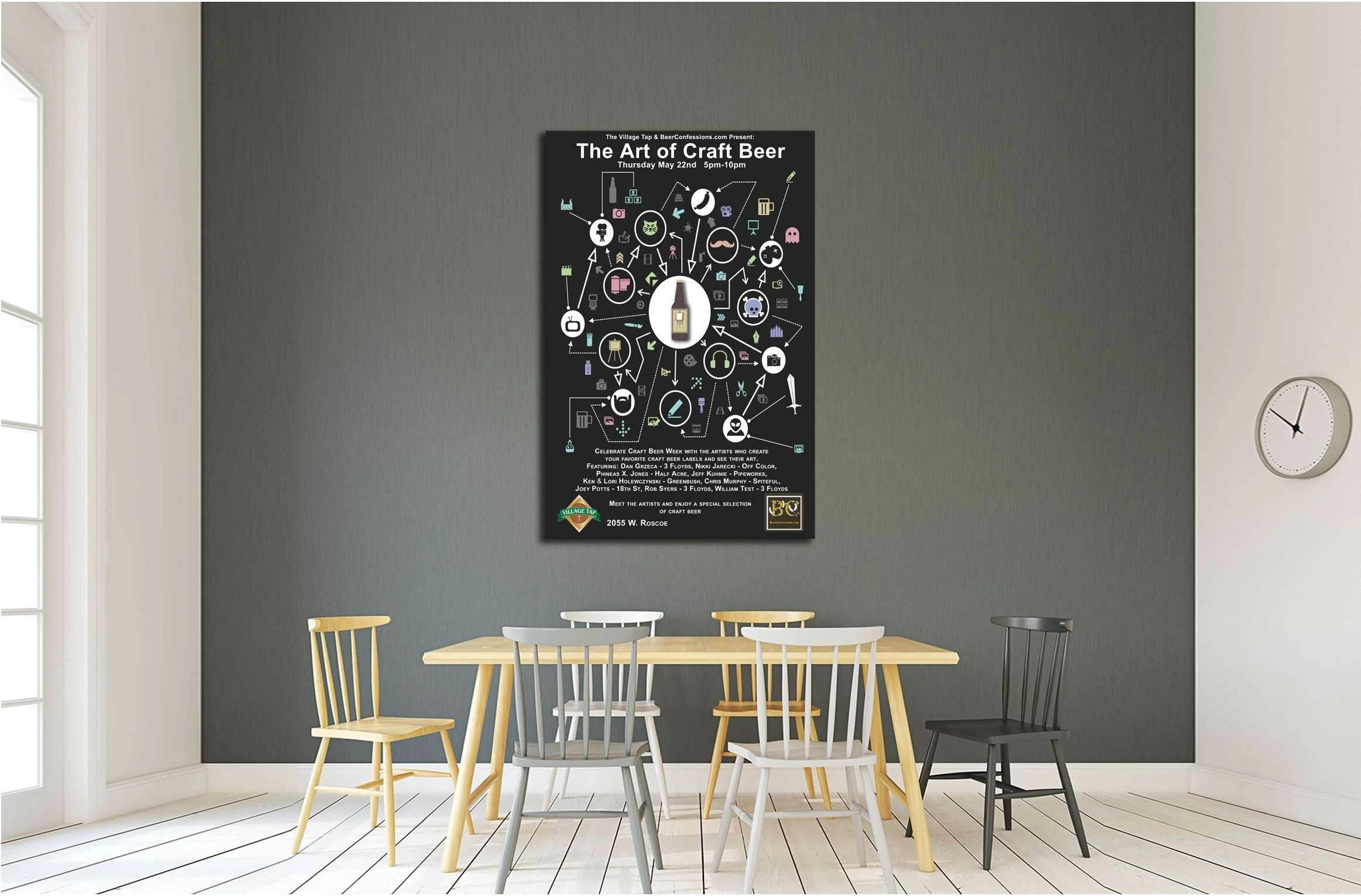 The Art of Craft Beer №3427 Ready to Hang Canvas Print - Zellart Canvas Prints ALL_Products, Beer, s-3427