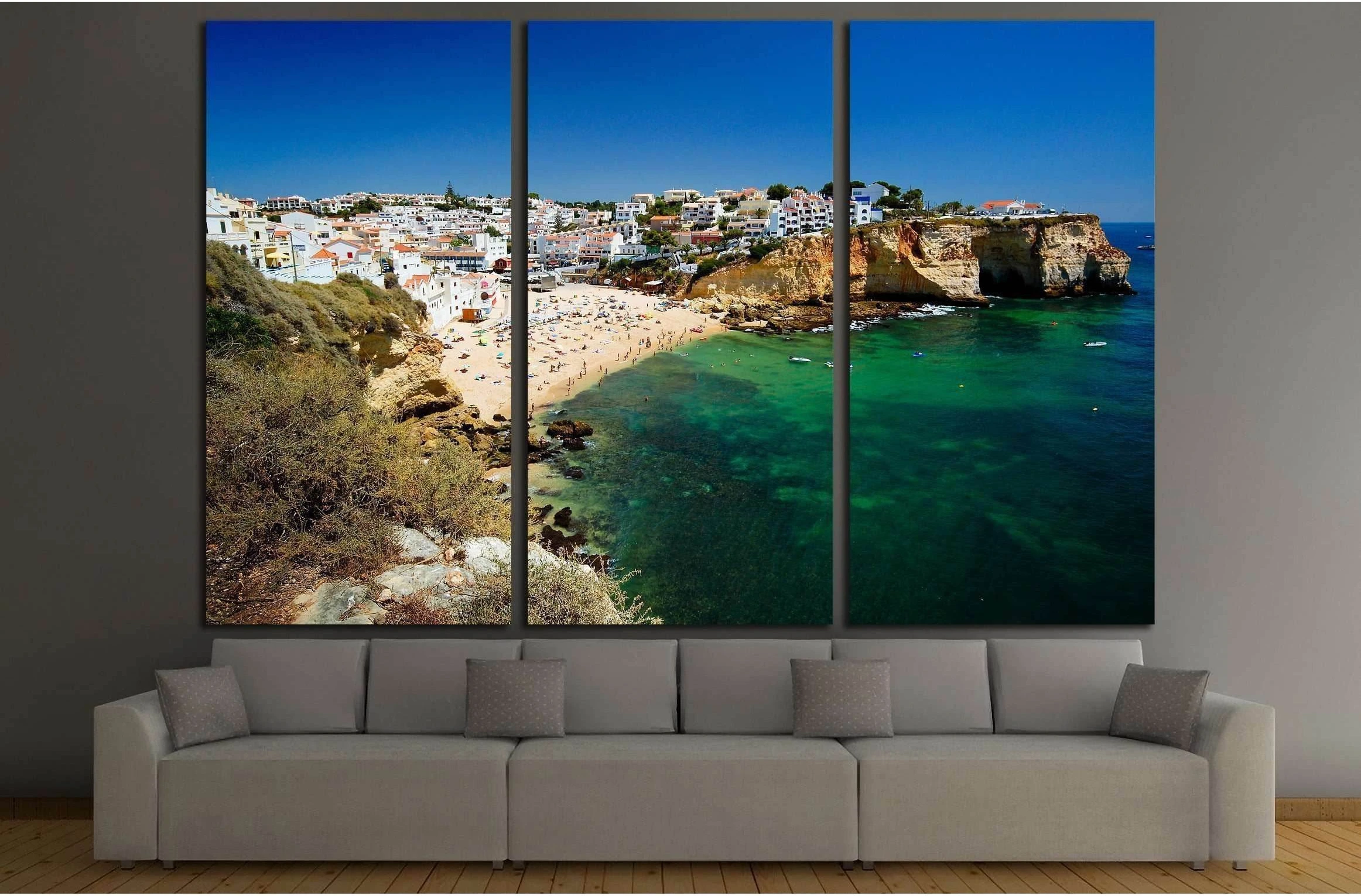 The beautiful city of Carvoeiro in Algarve, Portugal №2582 Ready to Hang Canvas Print - Zellart Canvas Prints ALL_Products, s-2582