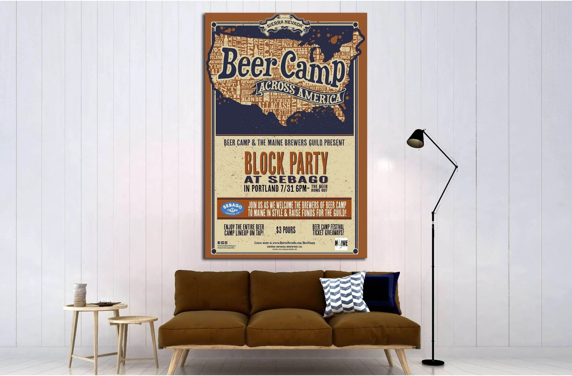 The Beer Camp №3481 Ready to Hang Canvas Print - Zellart Canvas Prints ALL_Products, Beer, s-3481