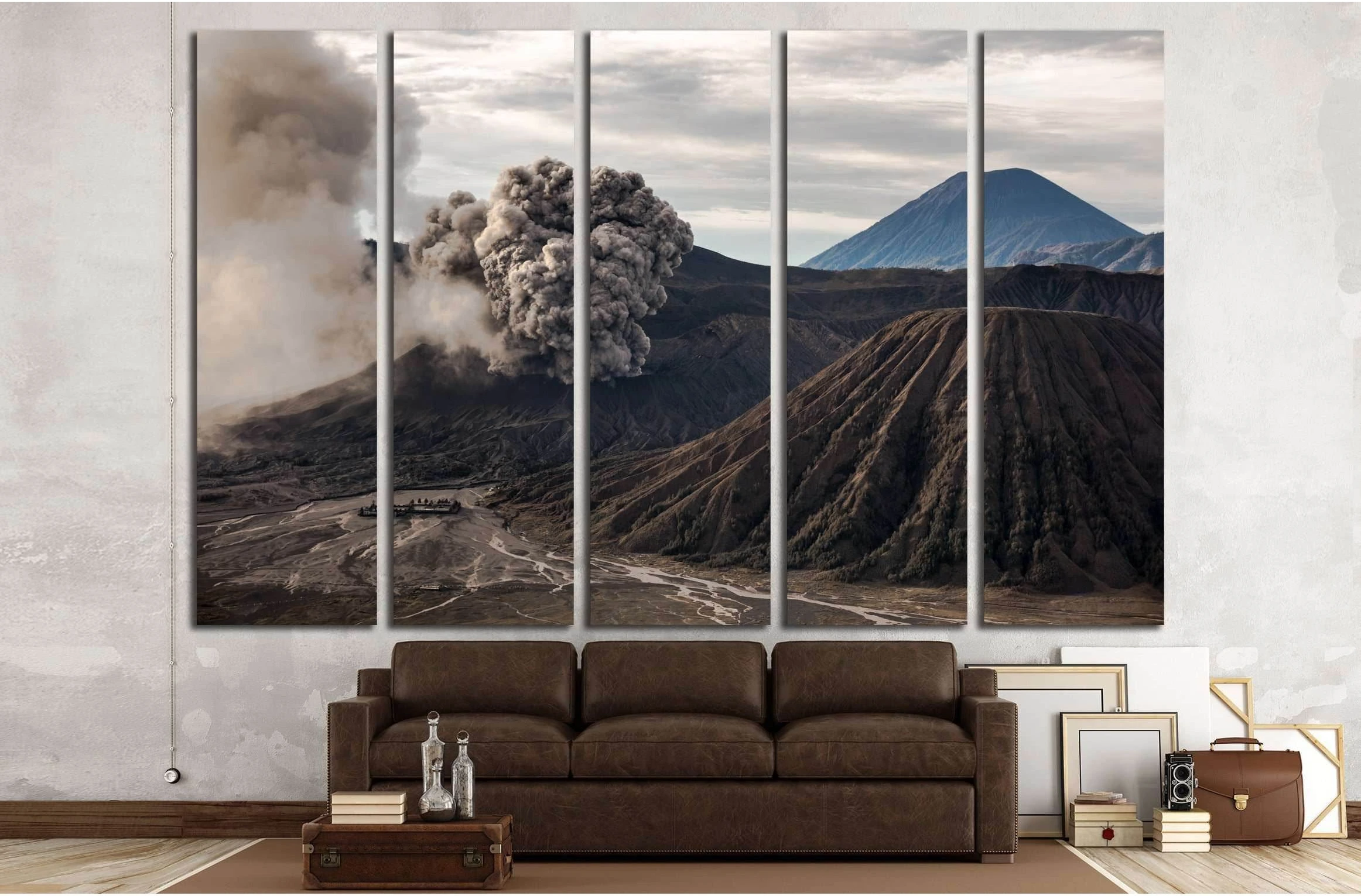 The Bromo volcano eruption, Java, Indonesia №3097 Ready to Hang Canvas Print - Zellart Canvas Prints ALL_Products, s-3097