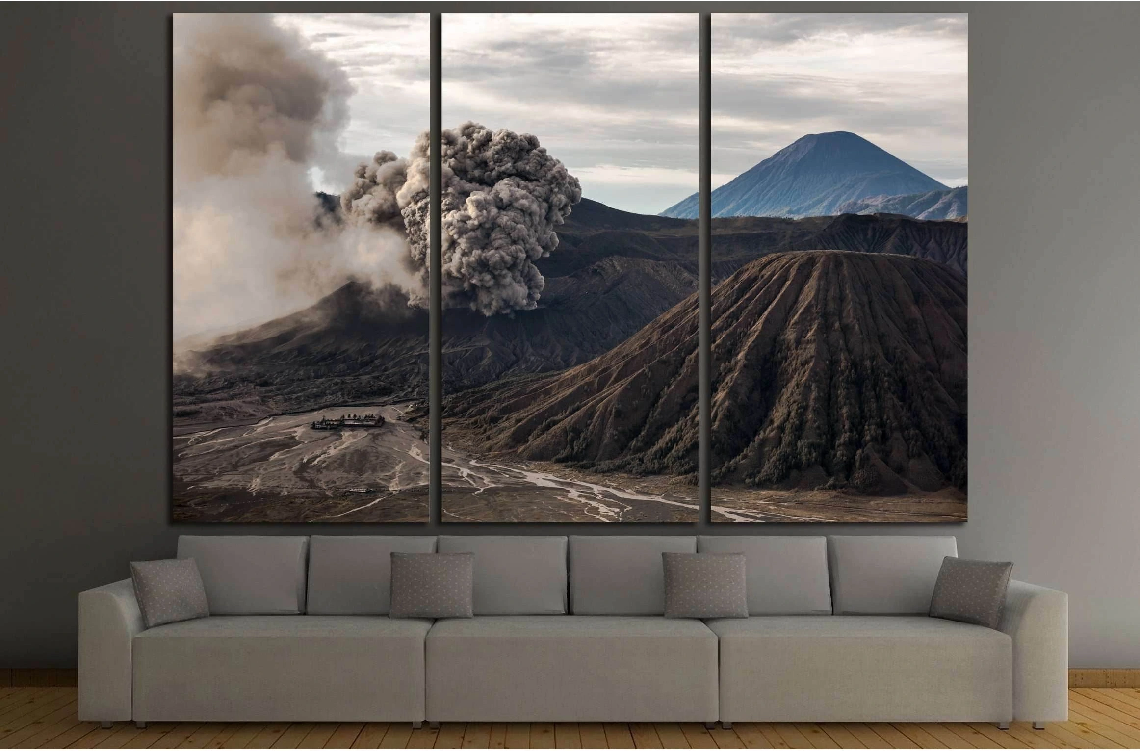 The Bromo volcano eruption, Java, Indonesia №3097 Ready to Hang Canvas Print - Zellart Canvas Prints ALL_Products, s-3097