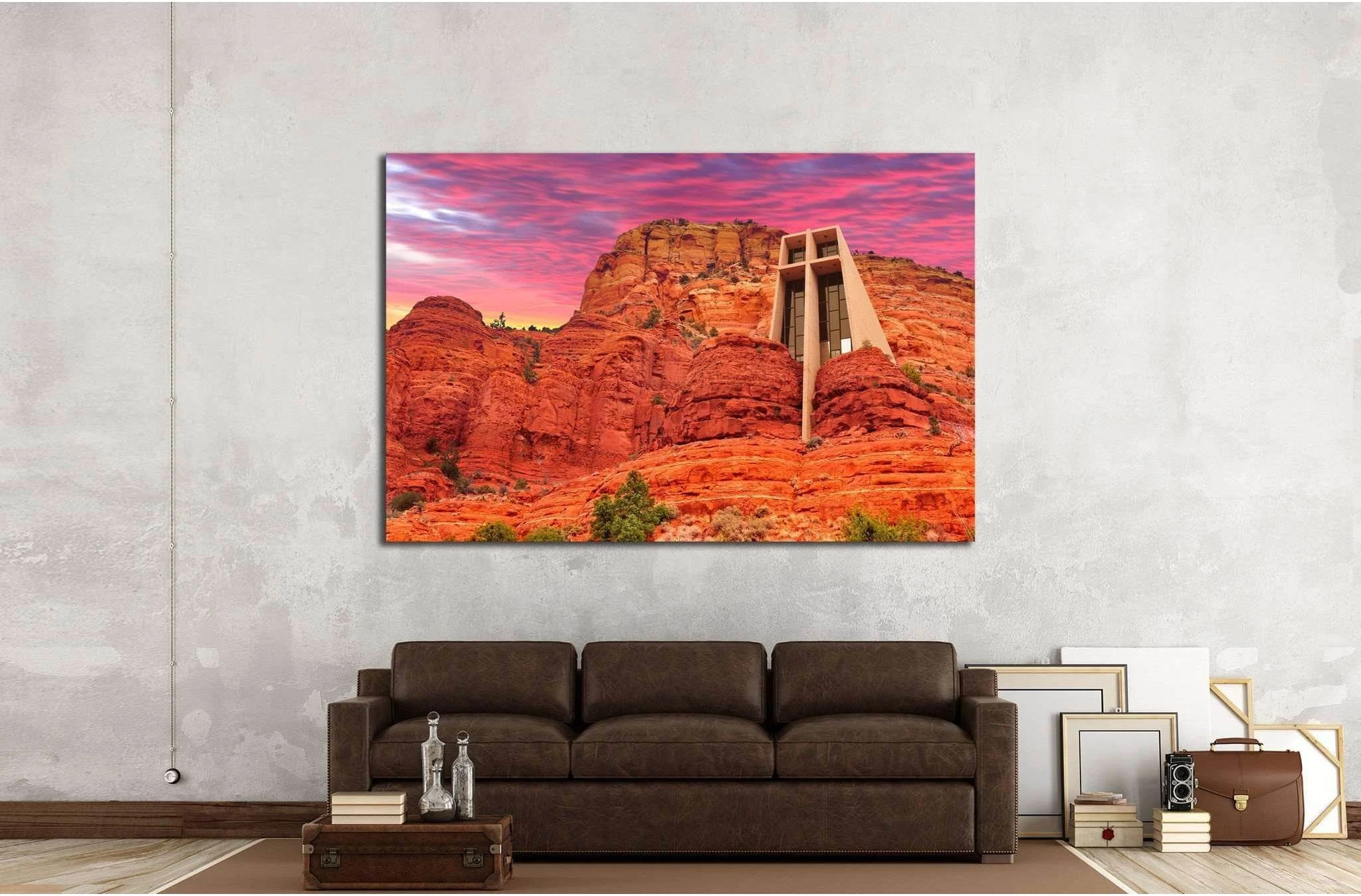 The Chapel of the Holy Cross in Sedona, Arizona, U.S.A. №1983 Ready to Hang Canvas Print - Zellart Canvas Prints ALL_Products, s-1983