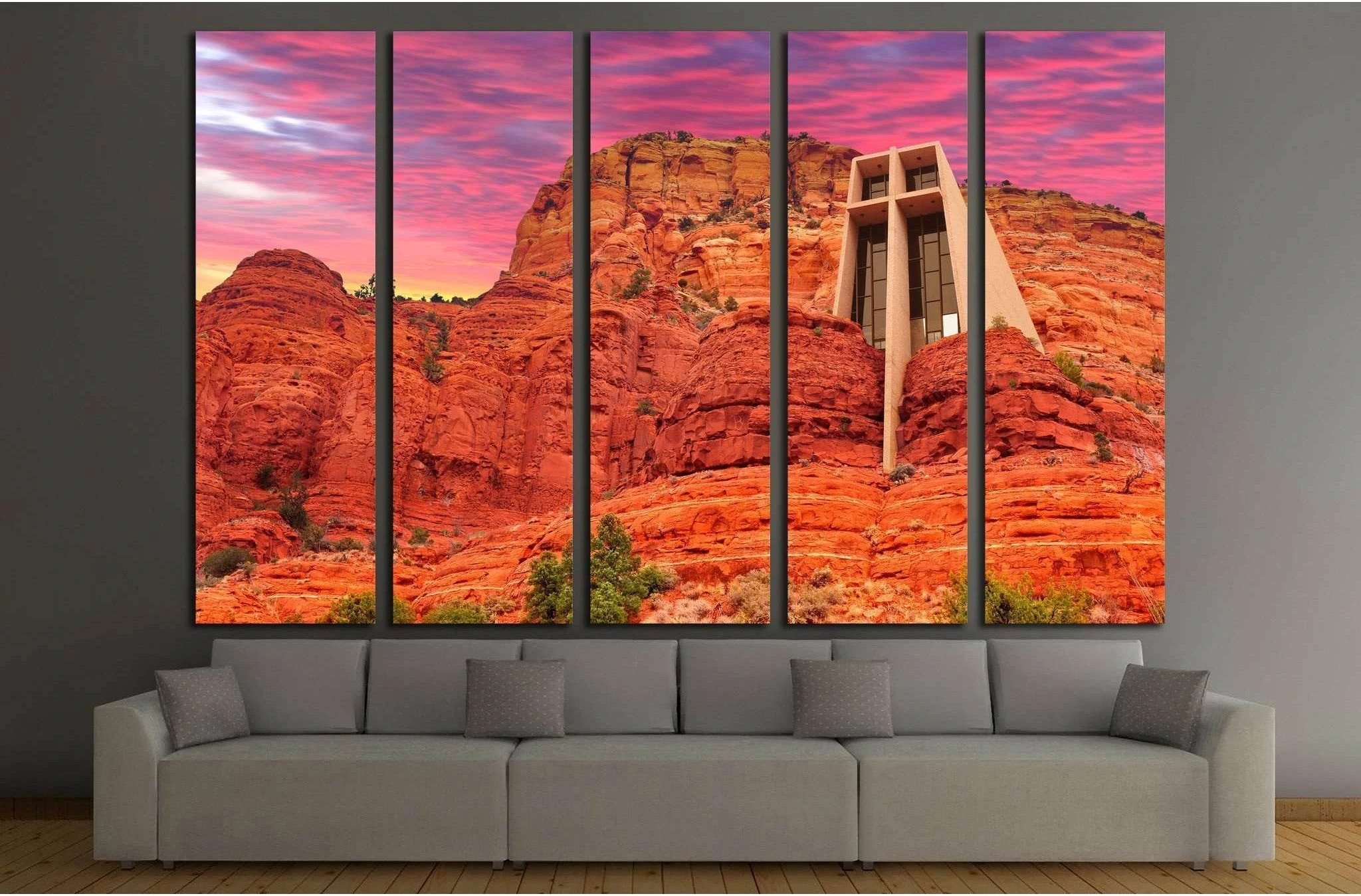 The Chapel of the Holy Cross in Sedona, Arizona, U.S.A. №1983 Ready to Hang Canvas Print - Zellart Canvas Prints ALL_Products, s-1983