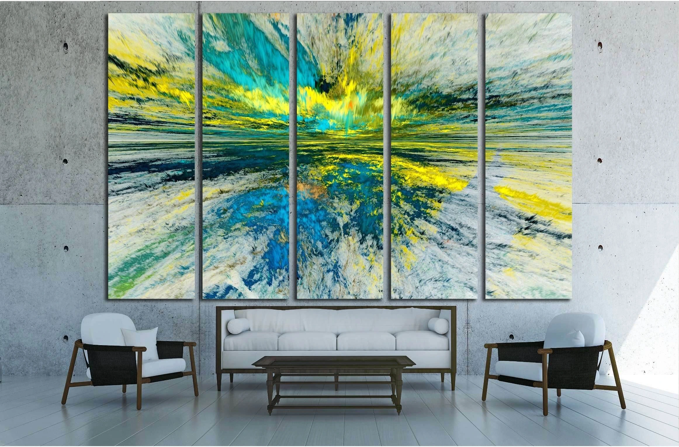 The colors in the series, Fancy paint. Background consists of fractal color texture №2884 Ready to Hang Canvas Print - Zellart Canvas Prints ALL_Products, s-2884