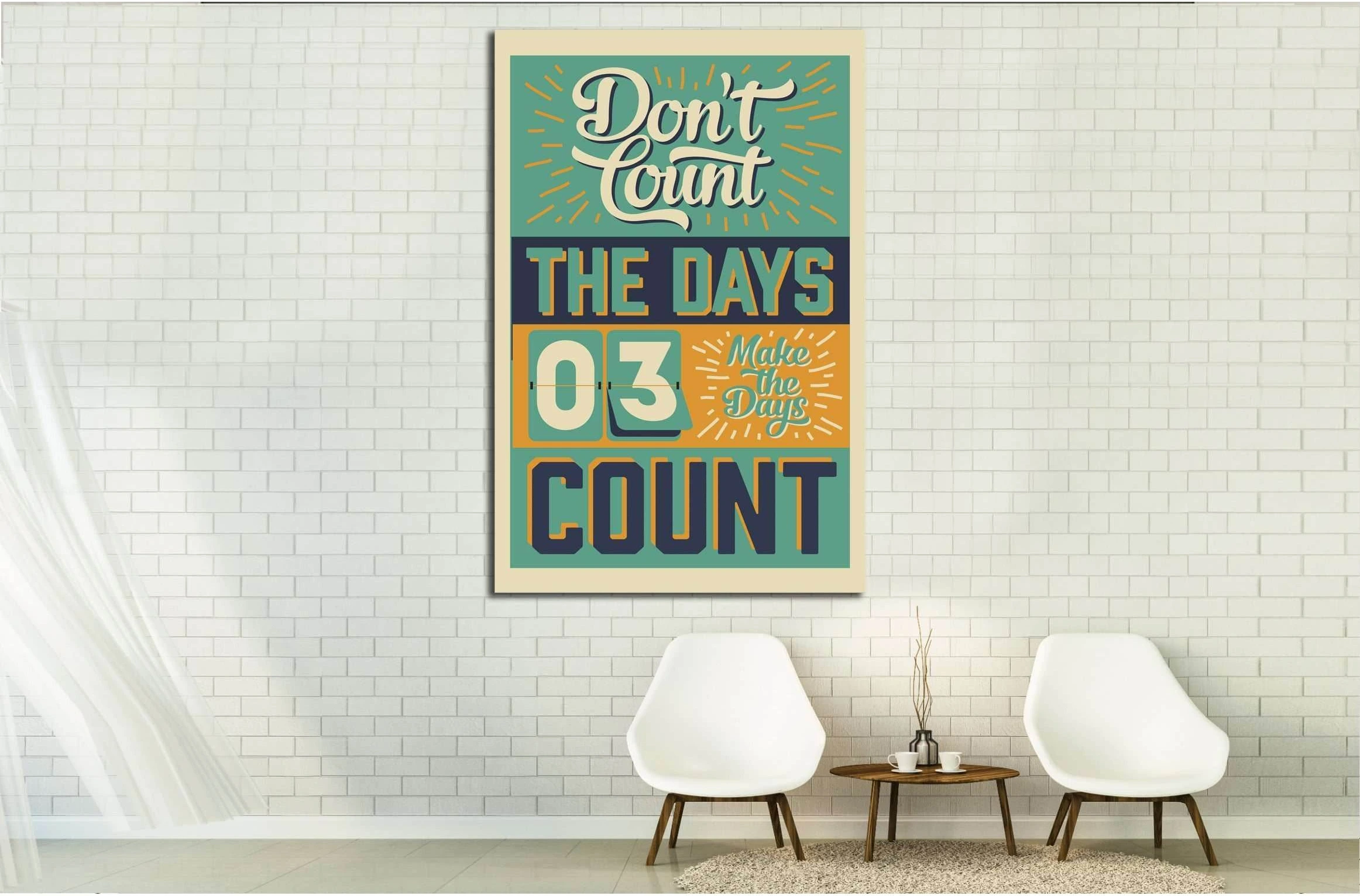 the days count №4542 Ready to Hang Canvas Print - Zellart Canvas Prints ALL_Products, s-4542