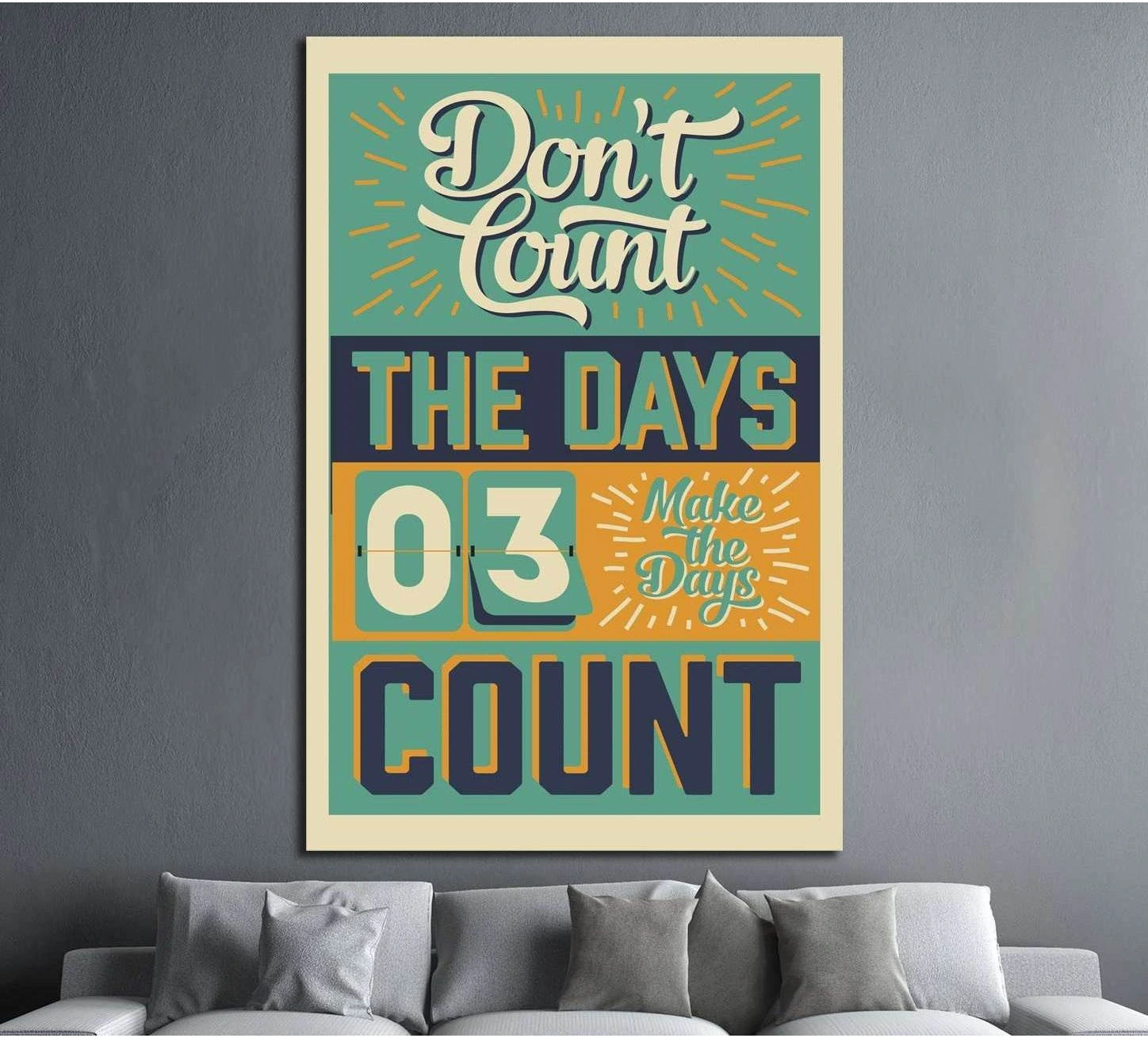 the days count №4542 Ready to Hang Canvas Print - Zellart Canvas Prints ALL_Products, s-4542