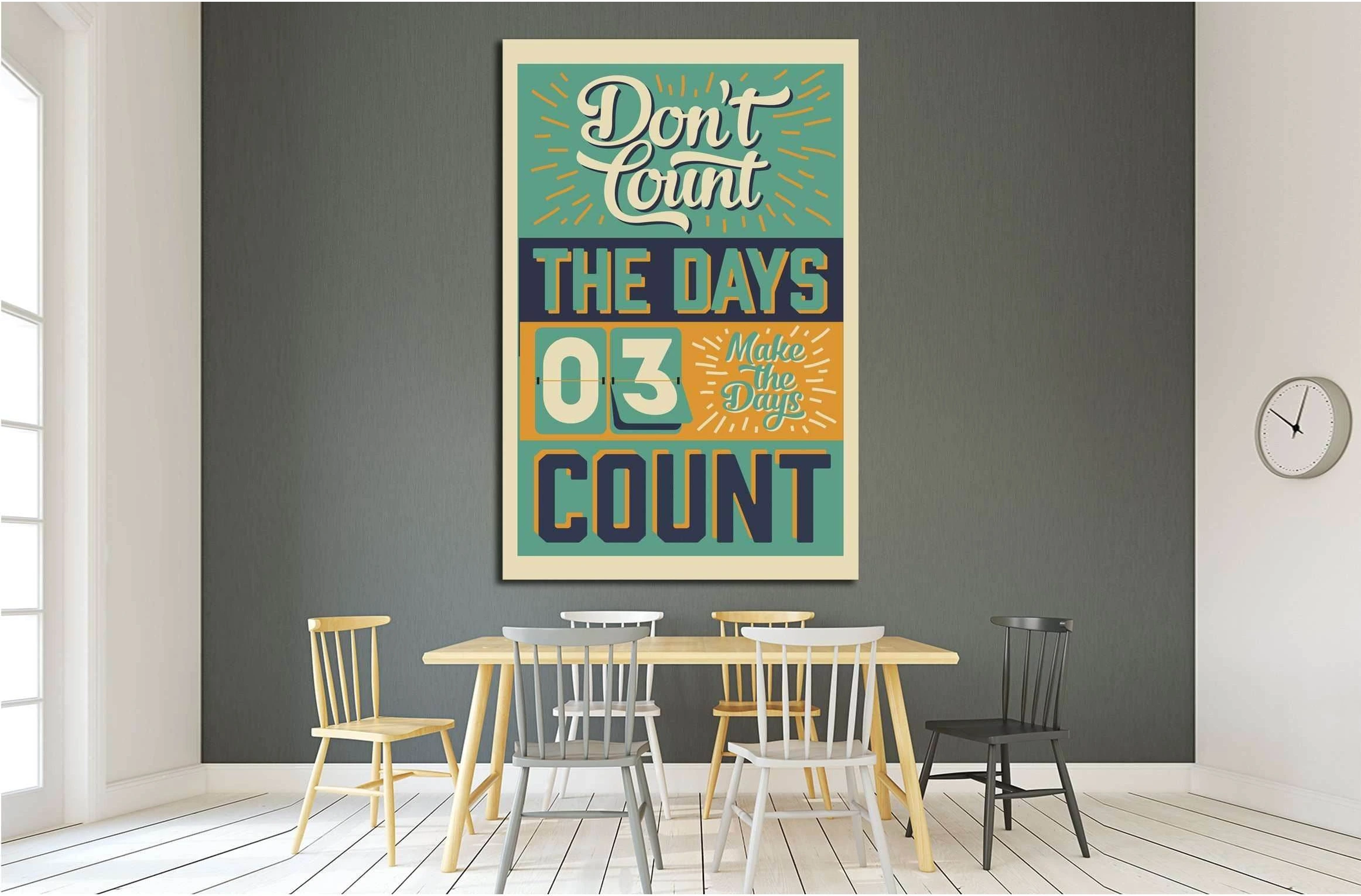the days count №4542 Ready to Hang Canvas Print - Zellart Canvas Prints ALL_Products, s-4542