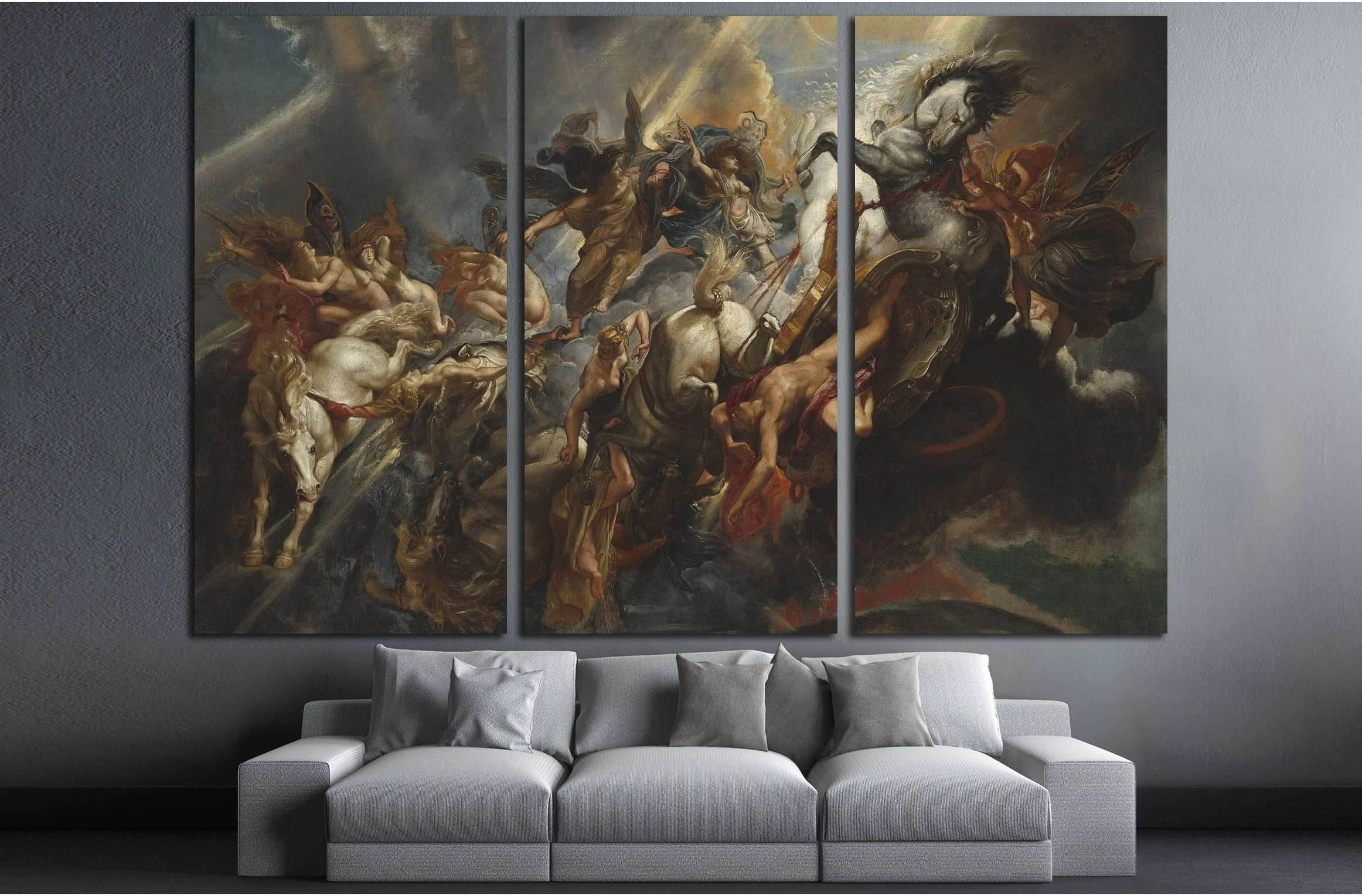 The Fall of Phaeton, by Peter Paul Rubens №3231 Ready to Hang Canvas Print - Zellart Canvas Prints 000Negative, ALL_Products, autopostr_pinterest_64952, s-3231