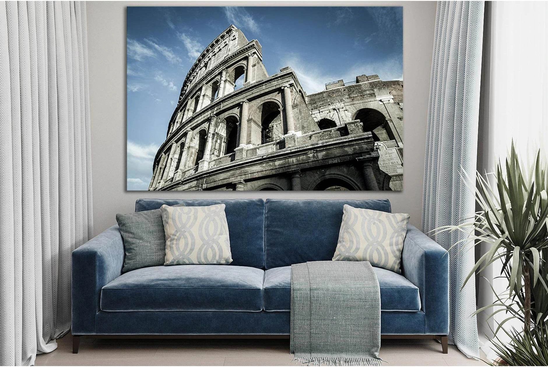 The Famous Colosseum №SL1399 Ready to Hang Canvas Print - Zellart Canvas Prints 0new, ALL_Products, Architecture