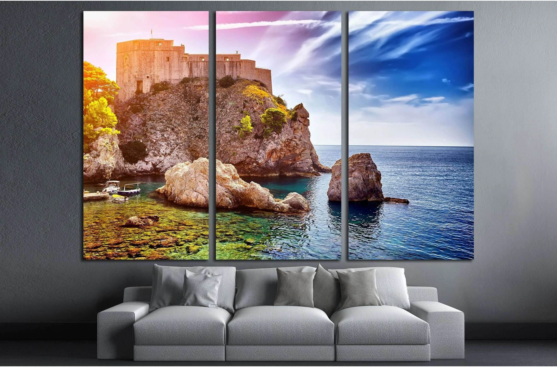 The Fort of St. Lawrence, Fort Lovrjenac in Dubrovnik, Croatia №3190 Ready to Hang Canvas Print - Zellart Canvas Prints ALL_Products, s-3190
