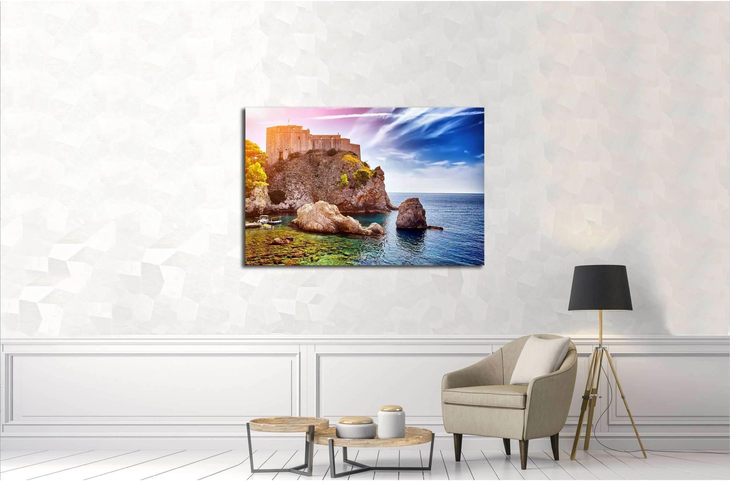 The Fort of St. Lawrence, Fort Lovrjenac in Dubrovnik, Croatia №3190 Ready to Hang Canvas Print - Zellart Canvas Prints ALL_Products, s-3190
