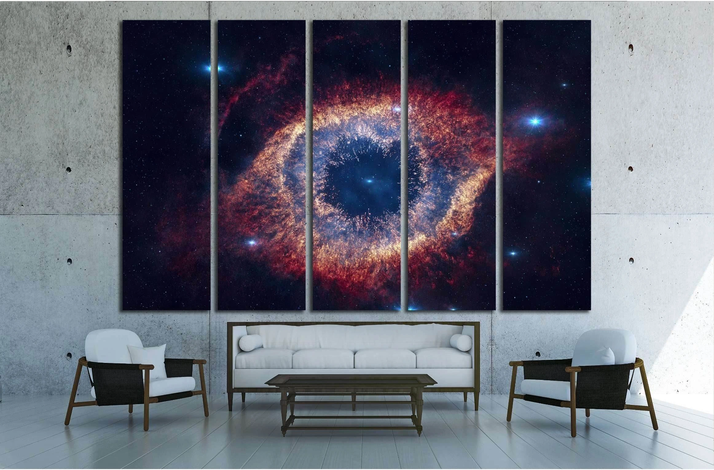 The Helix Nebula is a large planetary nebula located in the constellation Aquarius №2442 Ready to Hang Canvas Print - Zellart Canvas Prints ALL_Products, s-2442