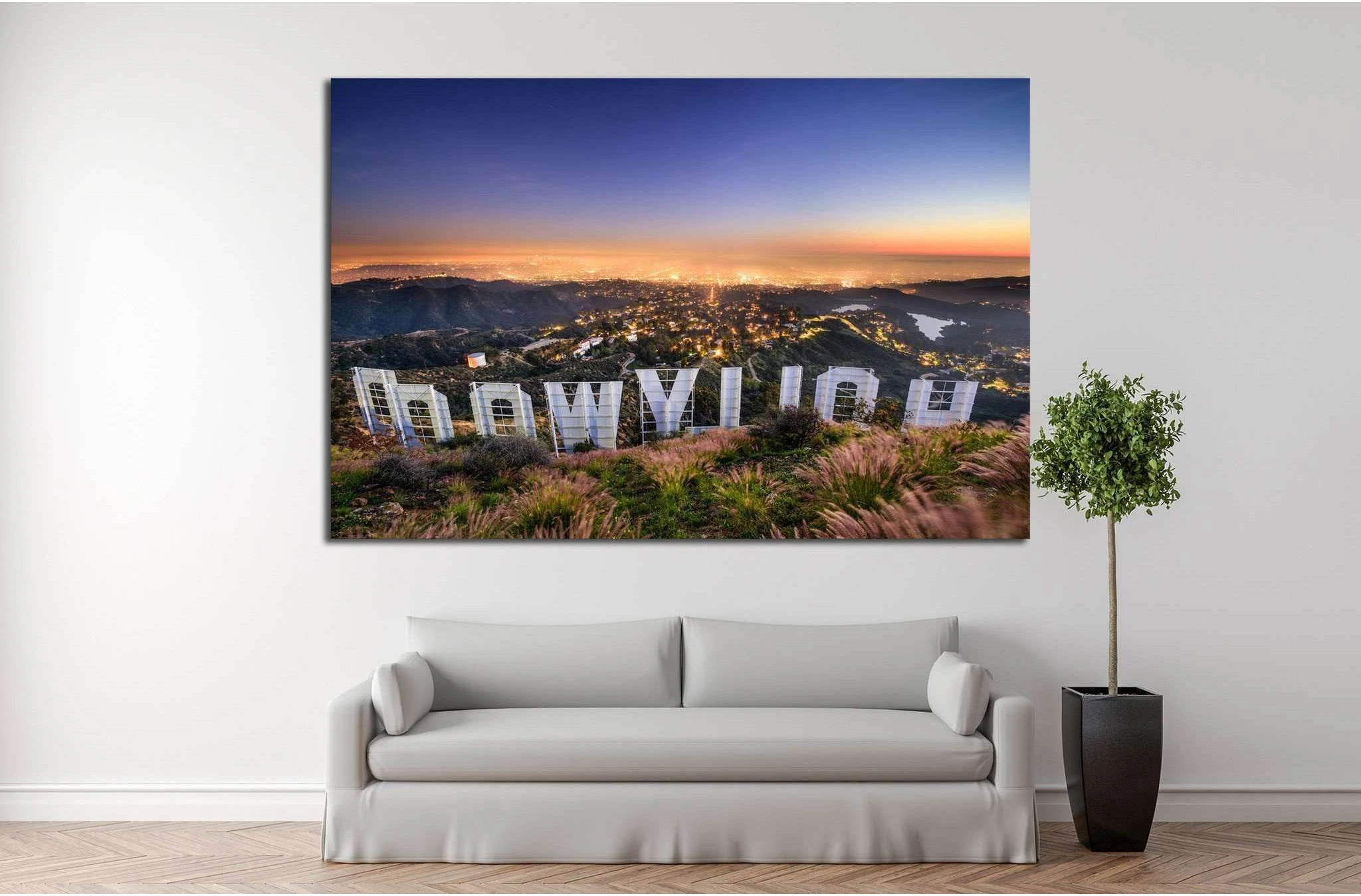 The Hollywood sign, LOS ANGELES, CALIFORNIA №1218 Ready to Hang Canvas Print - Zellart Canvas Prints ALL_Products, s-1218