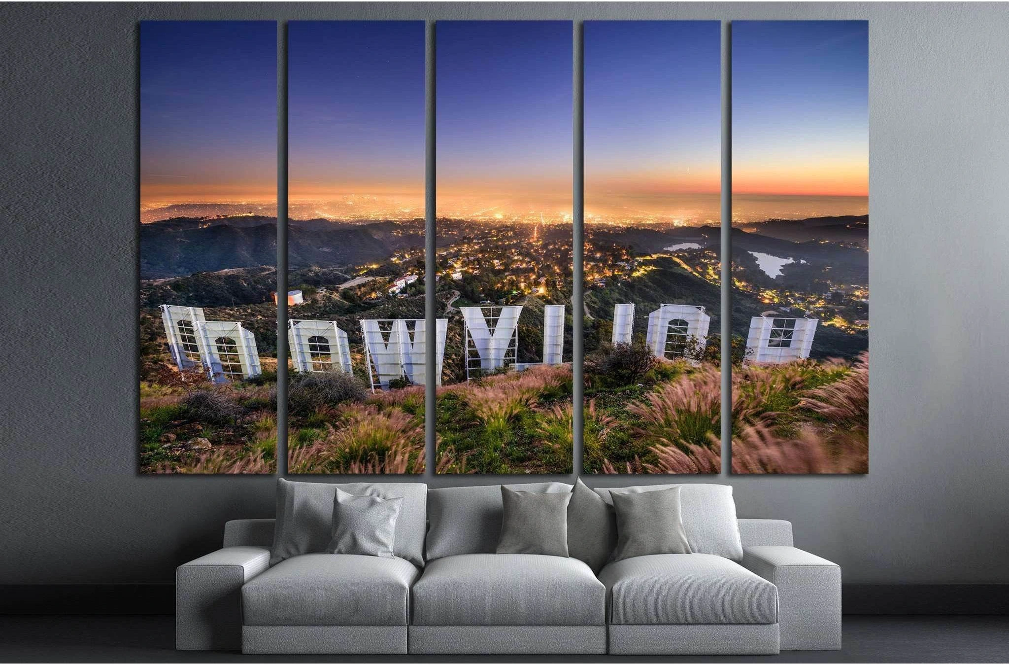 The Hollywood sign, LOS ANGELES, CALIFORNIA №1218 Ready to Hang Canvas Print - Zellart Canvas Prints ALL_Products, s-1218