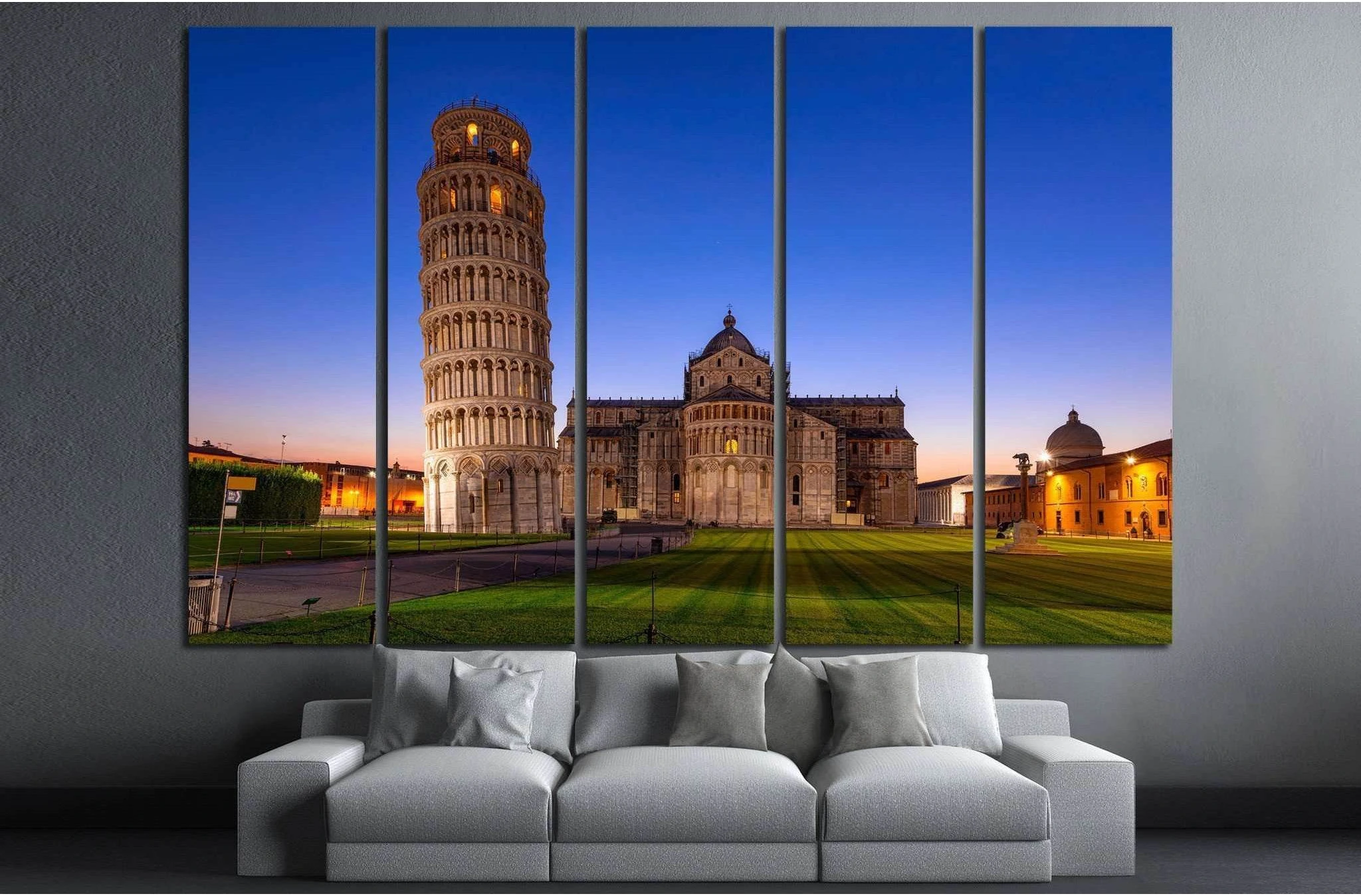 The Leaning Tower of Pisa, Italy №1257 Ready to Hang Canvas Print - Zellart Canvas Prints ALL_Products, s-1257