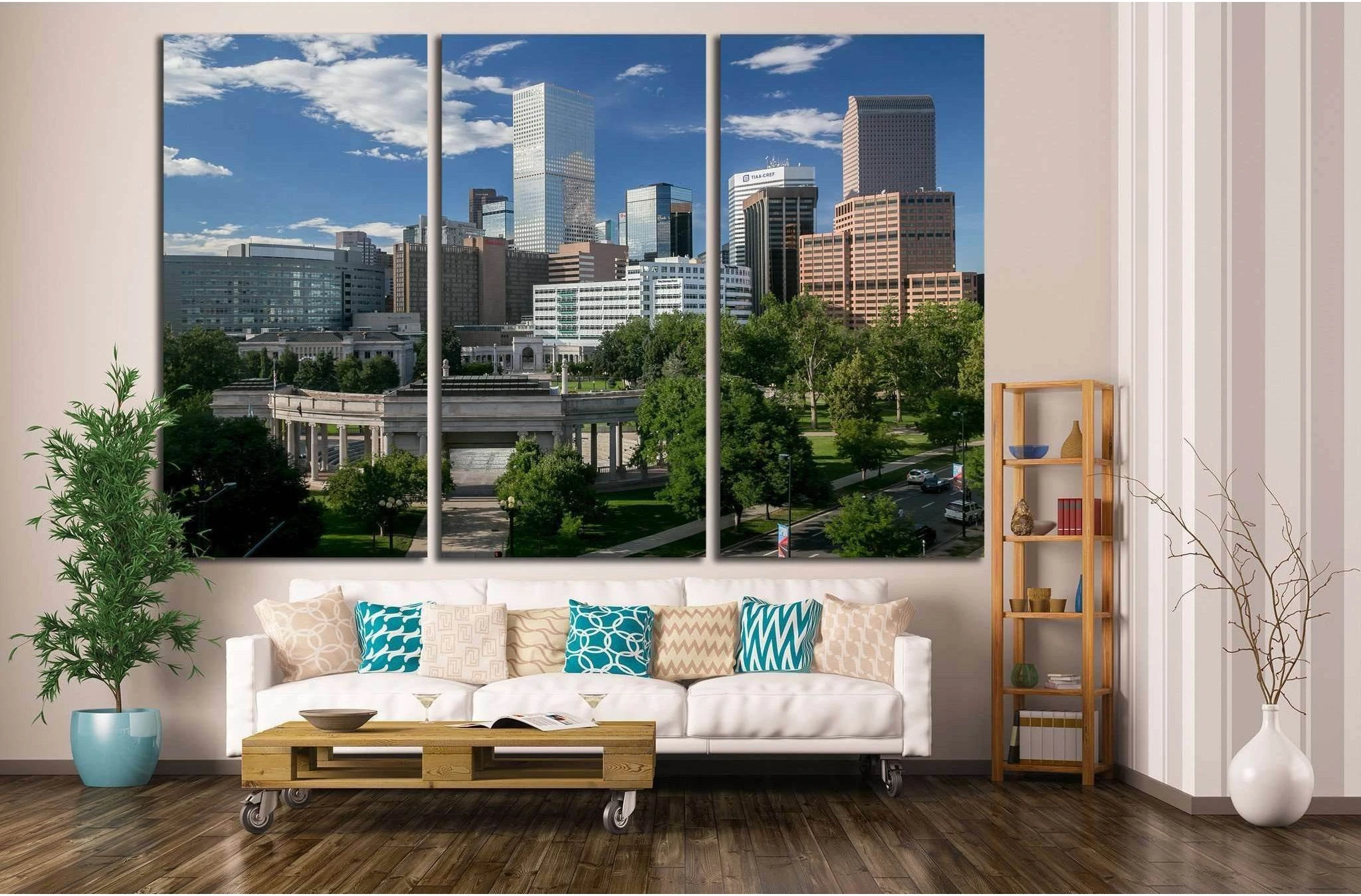 The Mile High City - Denver Colorado Skyline №1625 Ready to Hang Canvas Print - Zellart Canvas Prints ALL_Products, s-1625