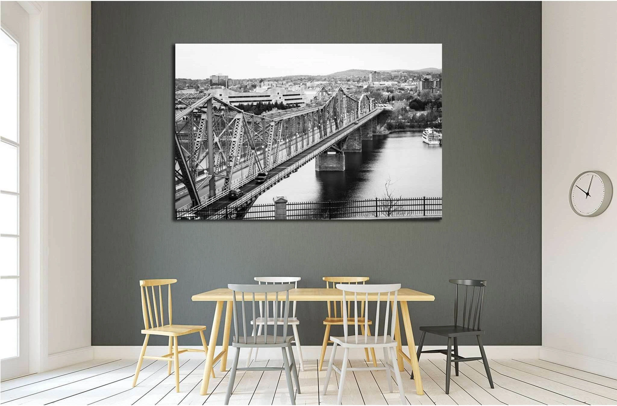 The Royal Alexandra Interprovincial Bridge, Ottawa, Canada №2096 Ready to Hang Canvas Print - Zellart Canvas Prints ALL_Products, s-2096