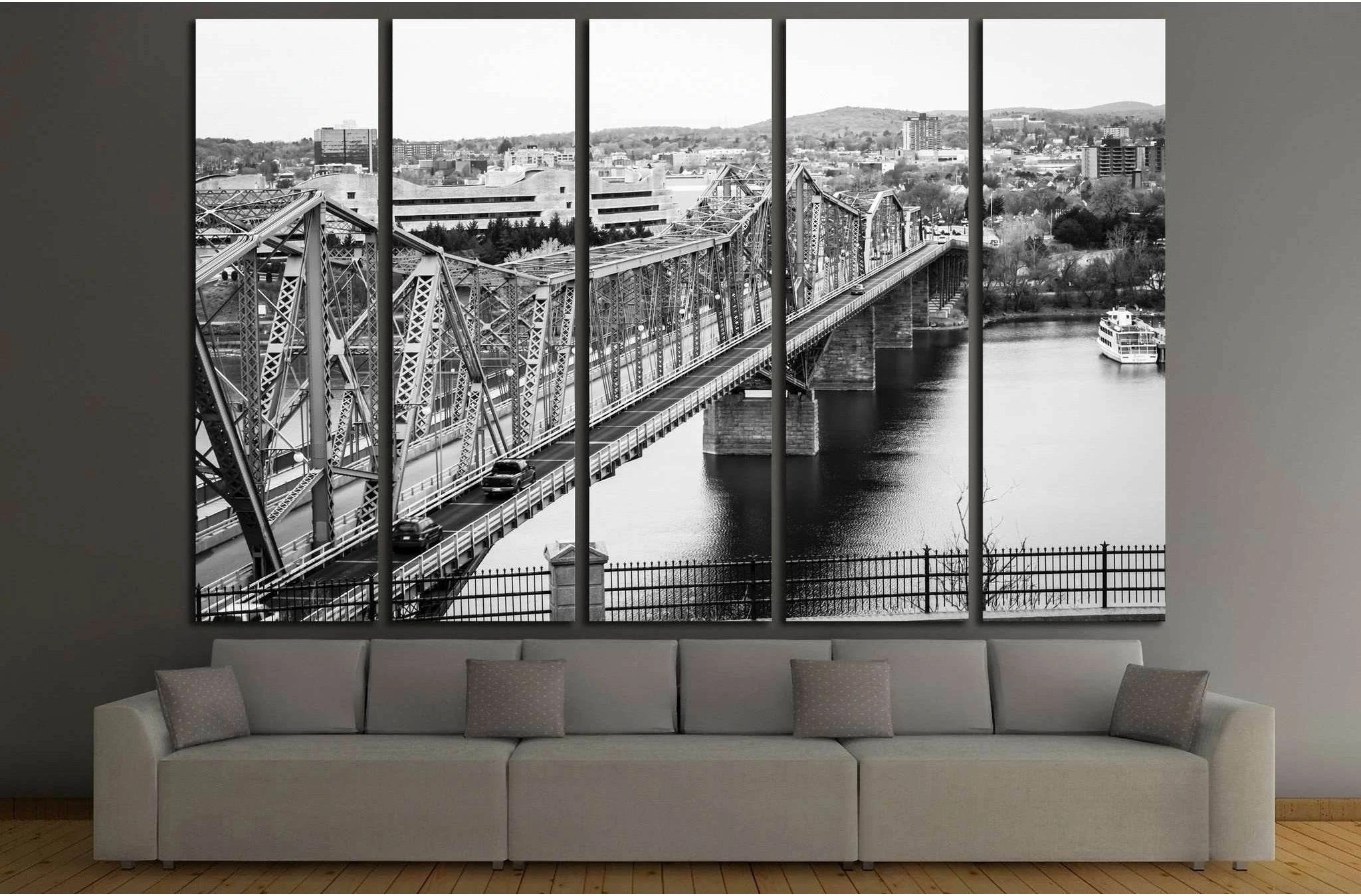 The Royal Alexandra Interprovincial Bridge, Ottawa, Canada №2096 Ready to Hang Canvas Print - Zellart Canvas Prints ALL_Products, s-2096