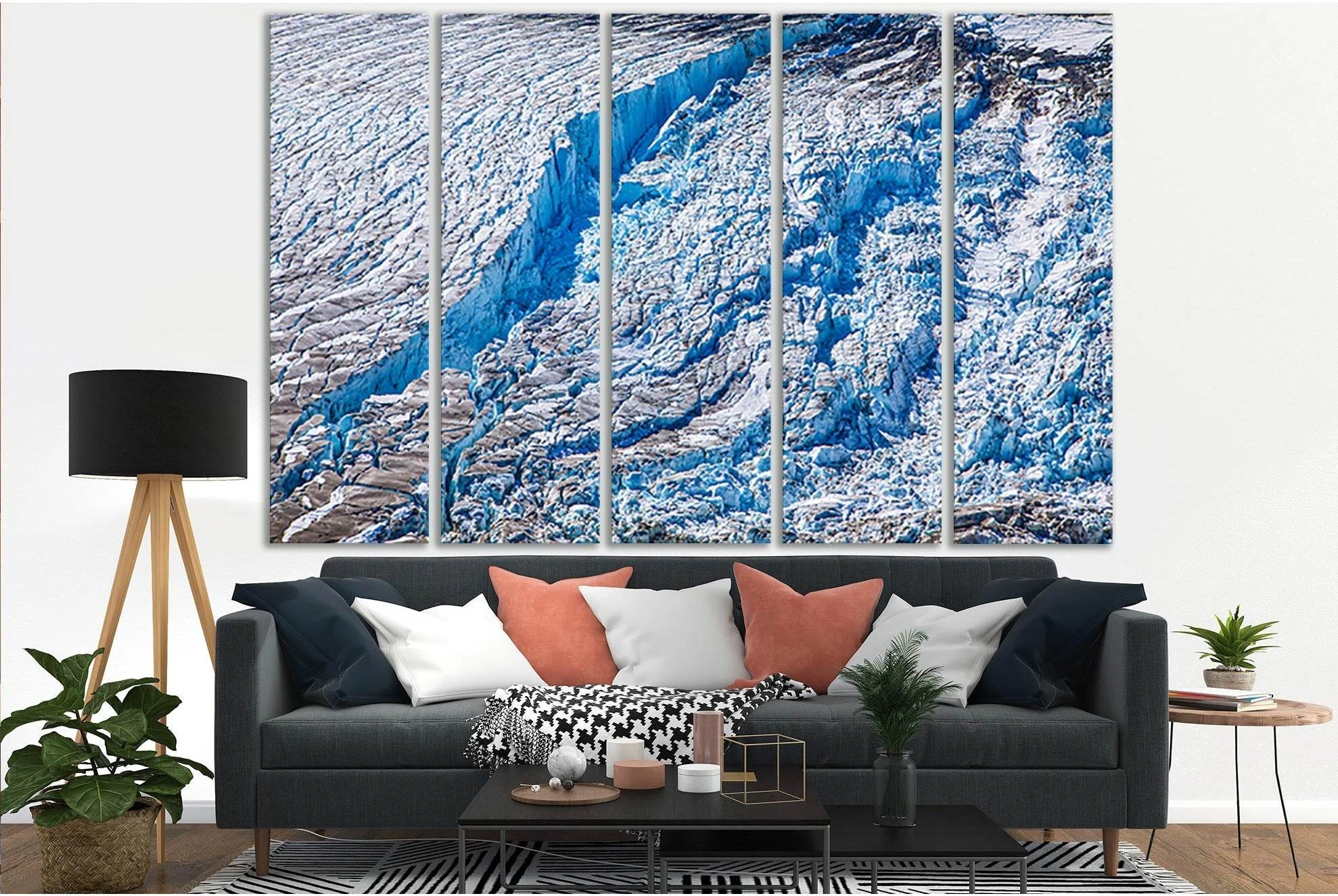 The Salmon Glacier №SL1349 Ready to Hang Canvas Print - Zellart Canvas Prints 0new, ALL_Products, Glacials