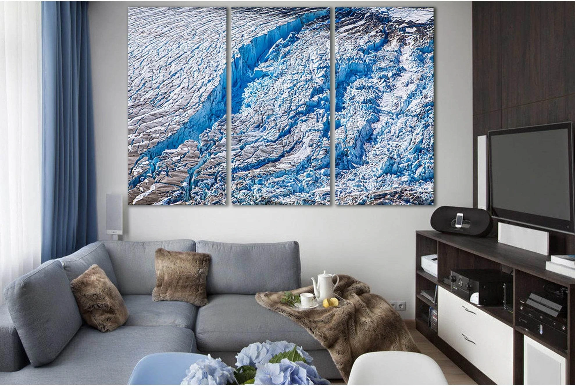 The Salmon Glacier №SL1349 Ready to Hang Canvas Print - Zellart Canvas Prints 0new, ALL_Products, Glacials