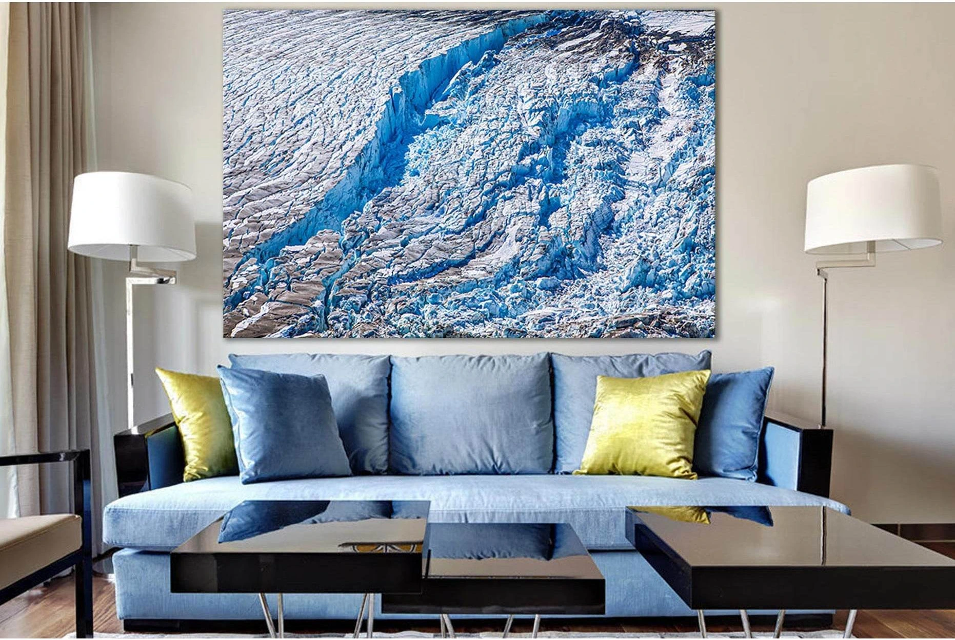 The Salmon Glacier №SL1349 Ready to Hang Canvas Print - Zellart Canvas Prints 0new, ALL_Products, Glacials
