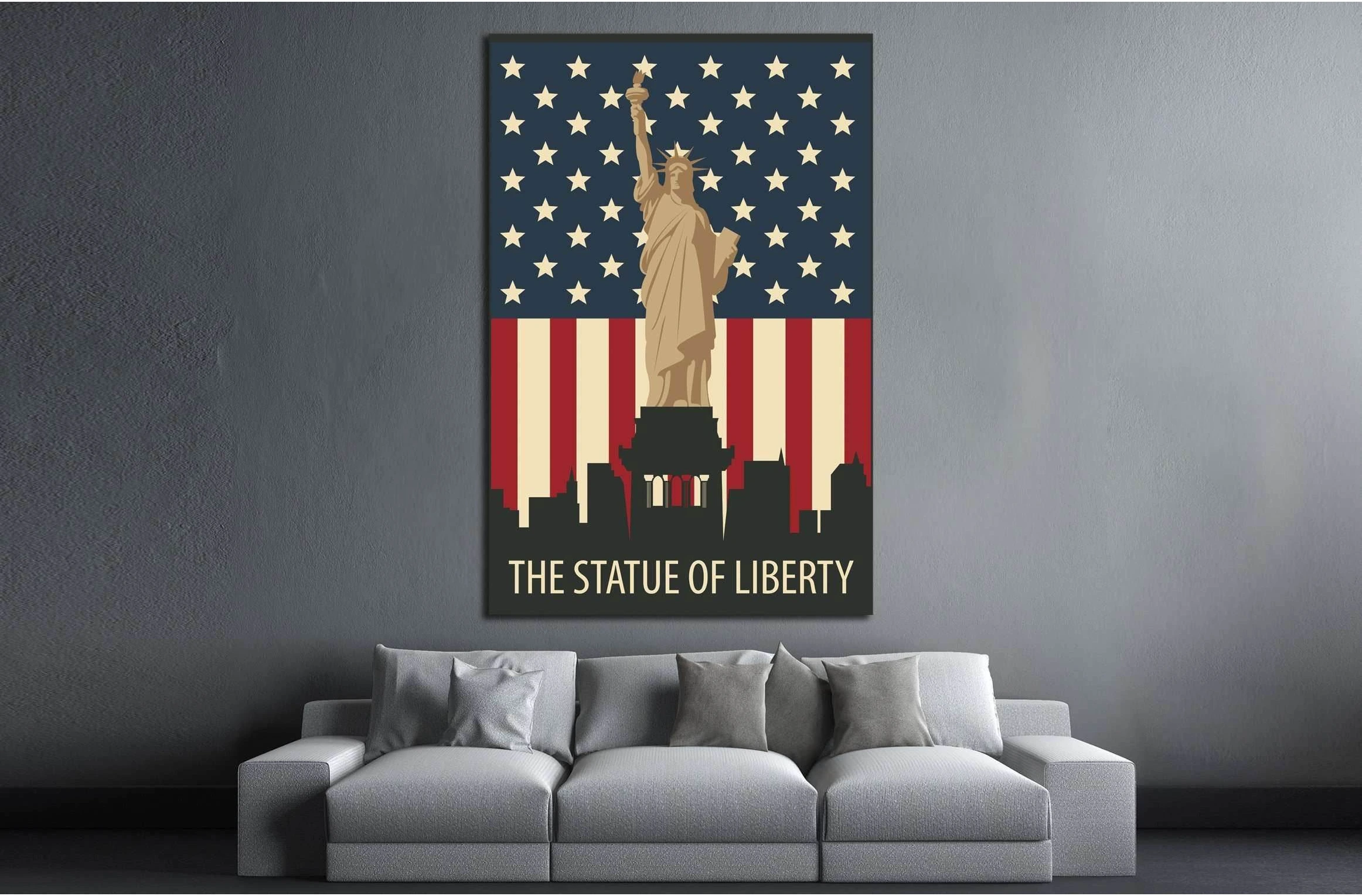 The Statue of Liberty №4523 Ready to Hang Canvas Print - Zellart Canvas Prints ALL_Products, s-4523