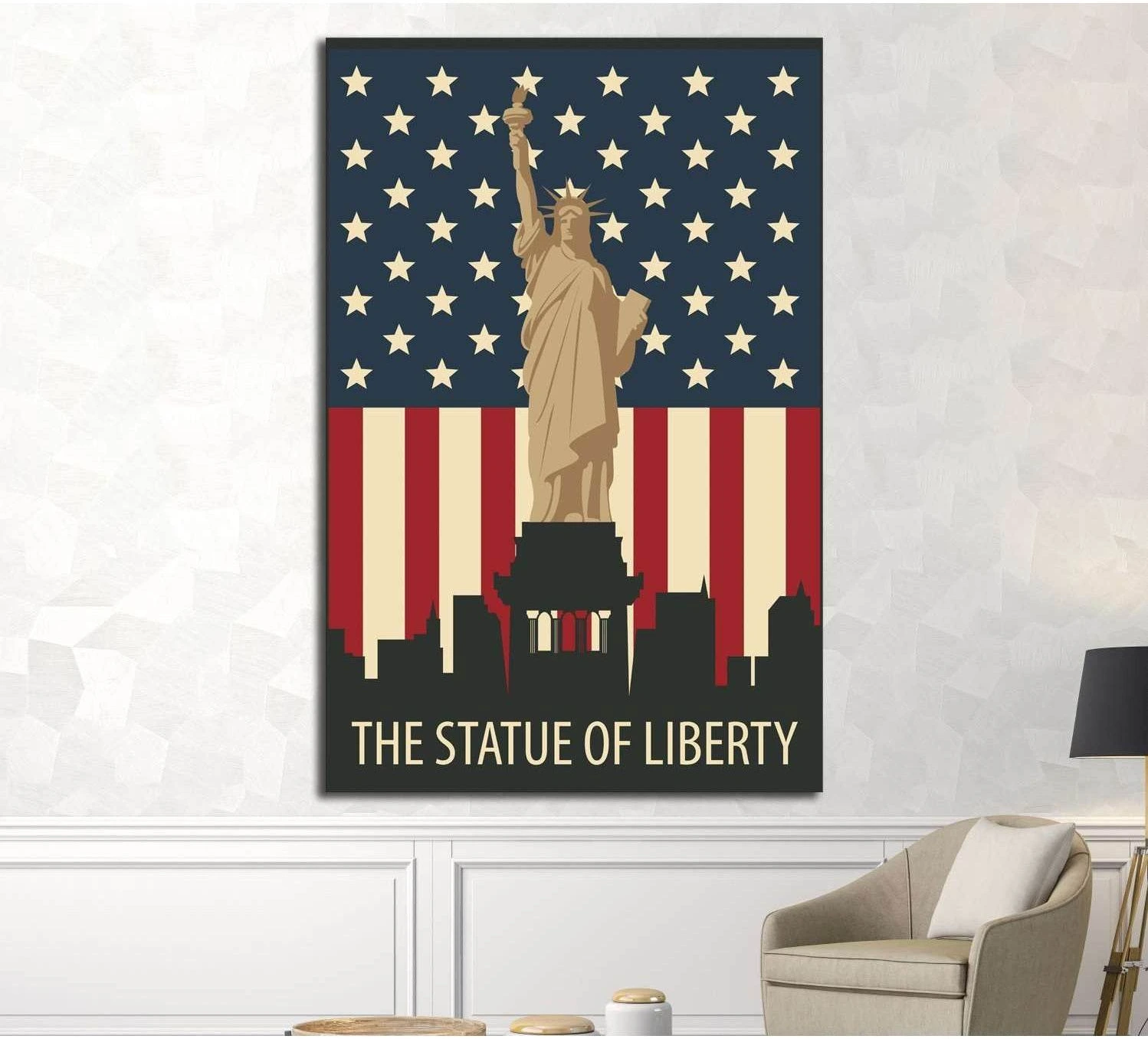 The Statue of Liberty №4523 Ready to Hang Canvas Print - Zellart Canvas Prints ALL_Products, s-4523