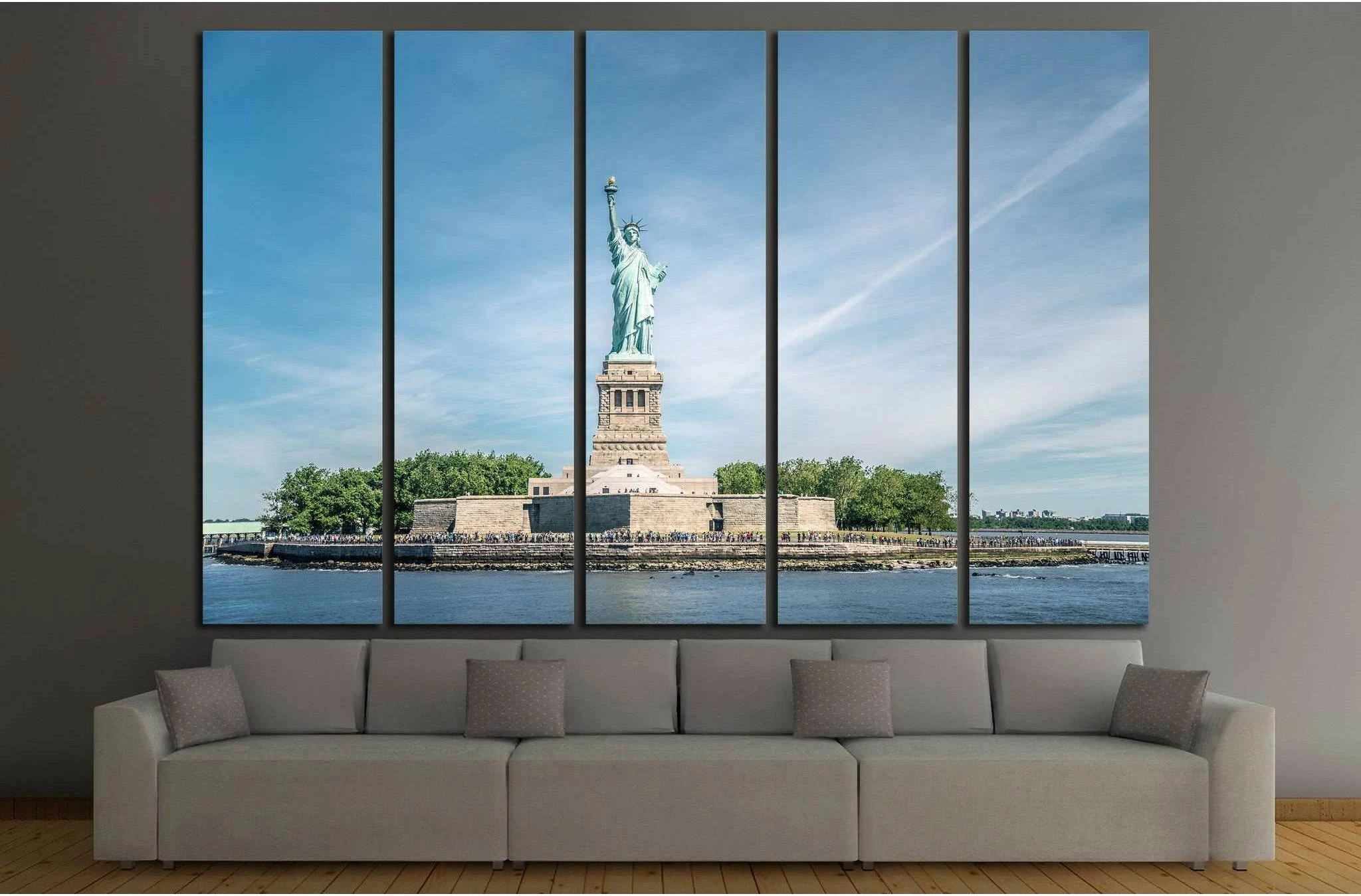 The Statue of Liberty in New York City №1199 Ready to Hang Canvas Print - Zellart Canvas Prints 0_NY_ART, ALL_Products, s-1199