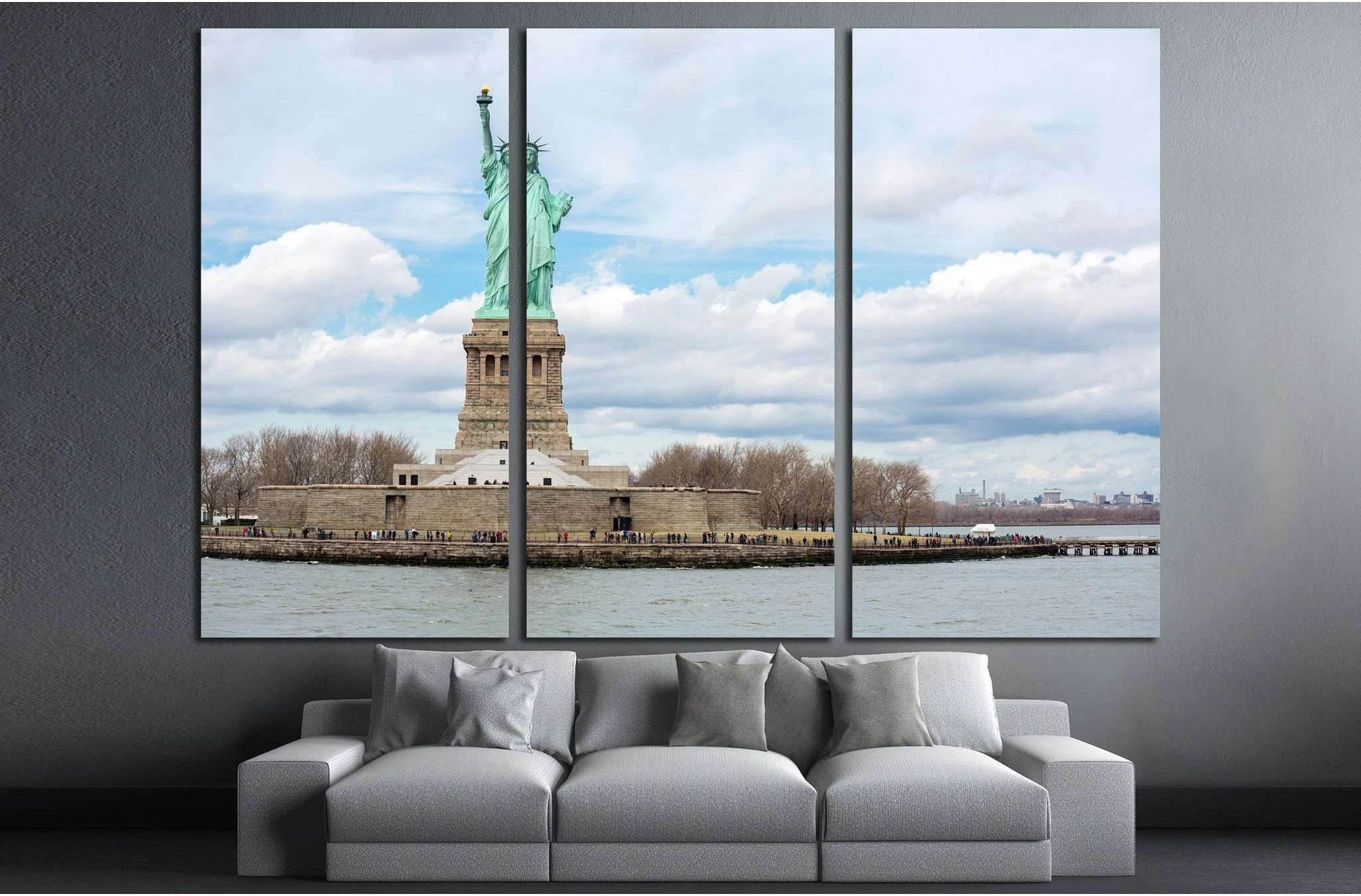 The Statue of Liberty in New York City №1210 Ready to Hang Canvas Print - Zellart Canvas Prints 0_NY_ART, ALL_Products, s-1210