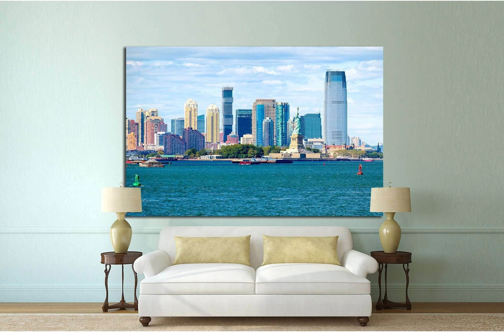 The Statue of Liberty in New York City №1256 Ready to Hang Canvas Print - Zellart Canvas Prints 0_NY_ART, ALL_Products, s-1256