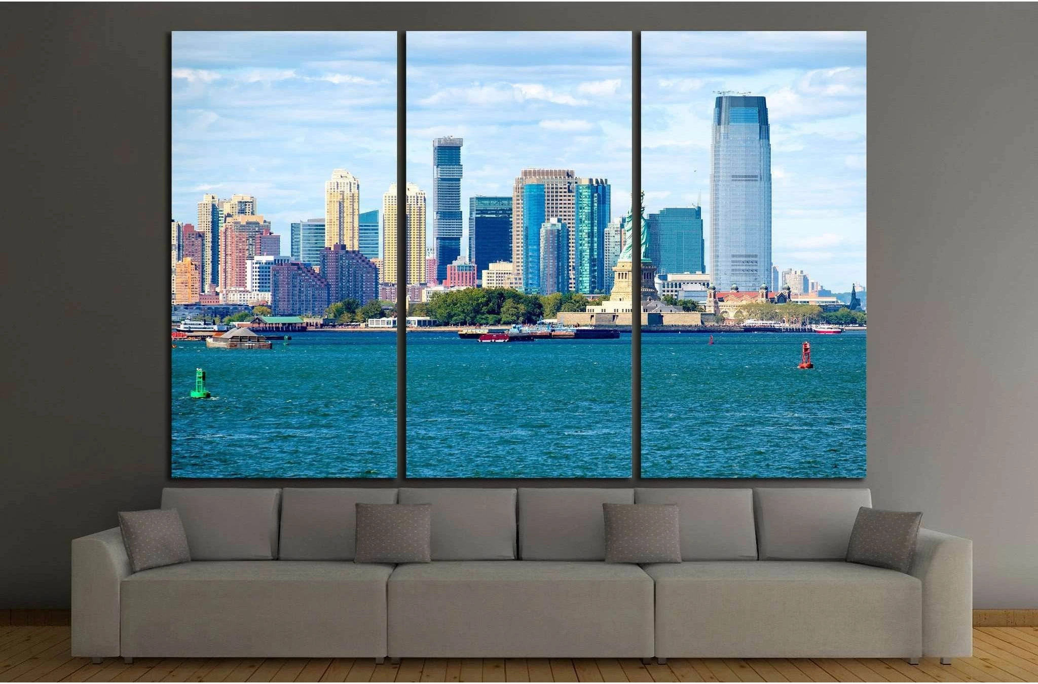 The Statue of Liberty in New York City №1256 Ready to Hang Canvas Print - Zellart Canvas Prints 0_NY_ART, ALL_Products, s-1256