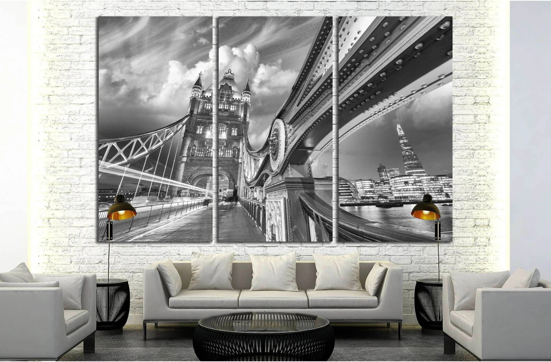 The Tower Bridge, London. Wonderful sunset colors №2261 Ready to Hang Canvas Print - Zellart Canvas Prints ALL_Products, s-2261
