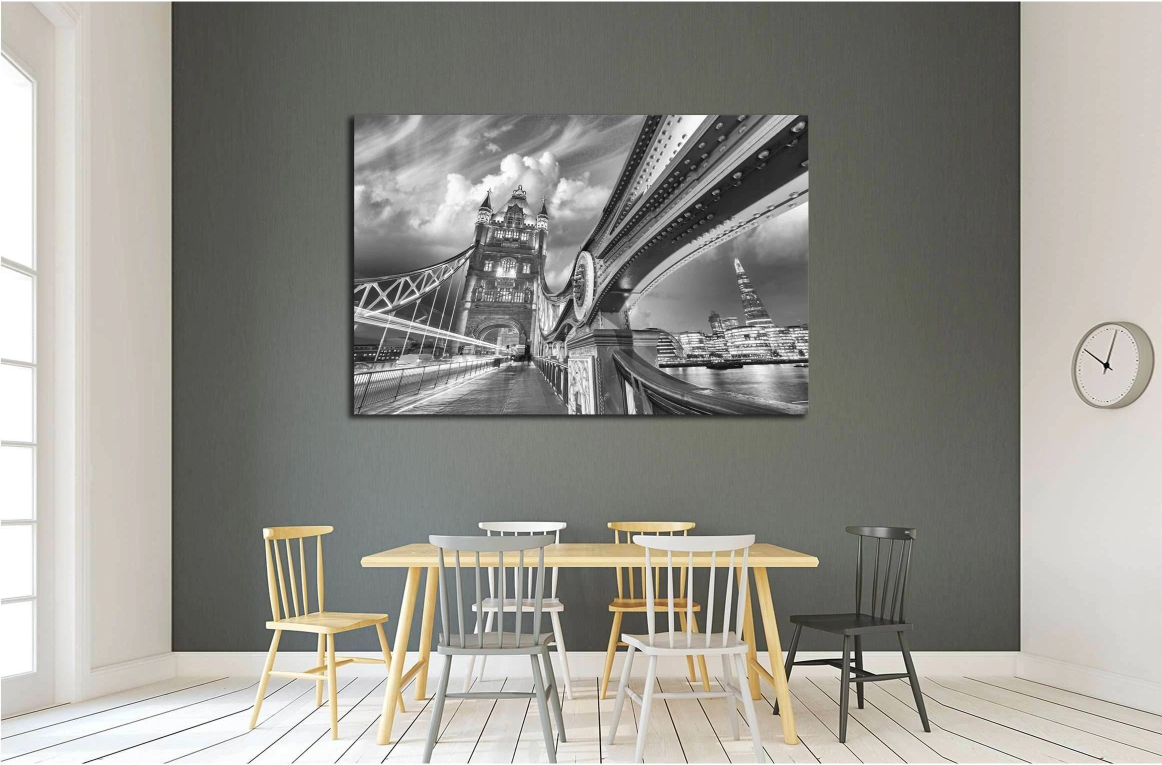The Tower Bridge, London. Wonderful sunset colors №2261 Ready to Hang Canvas Print - Zellart Canvas Prints ALL_Products, s-2261