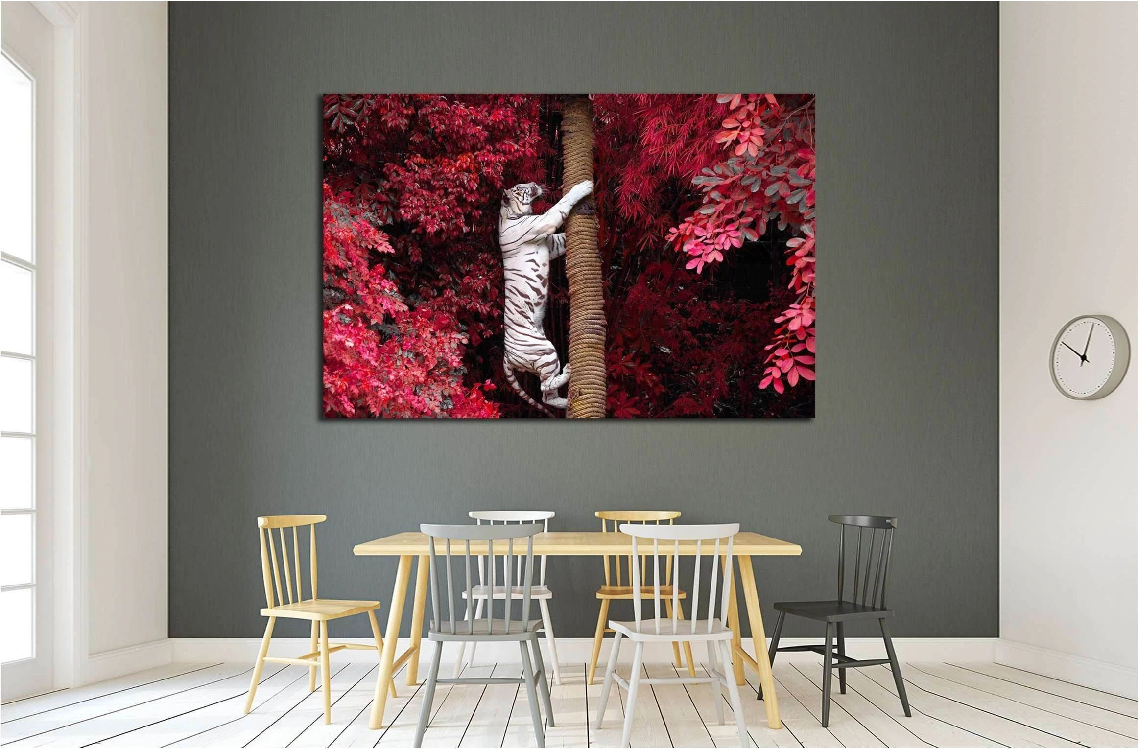 The white Tiger №2353 Ready to Hang Canvas Print - Zellart Canvas Prints ALL_Products, s-2353, Tiger