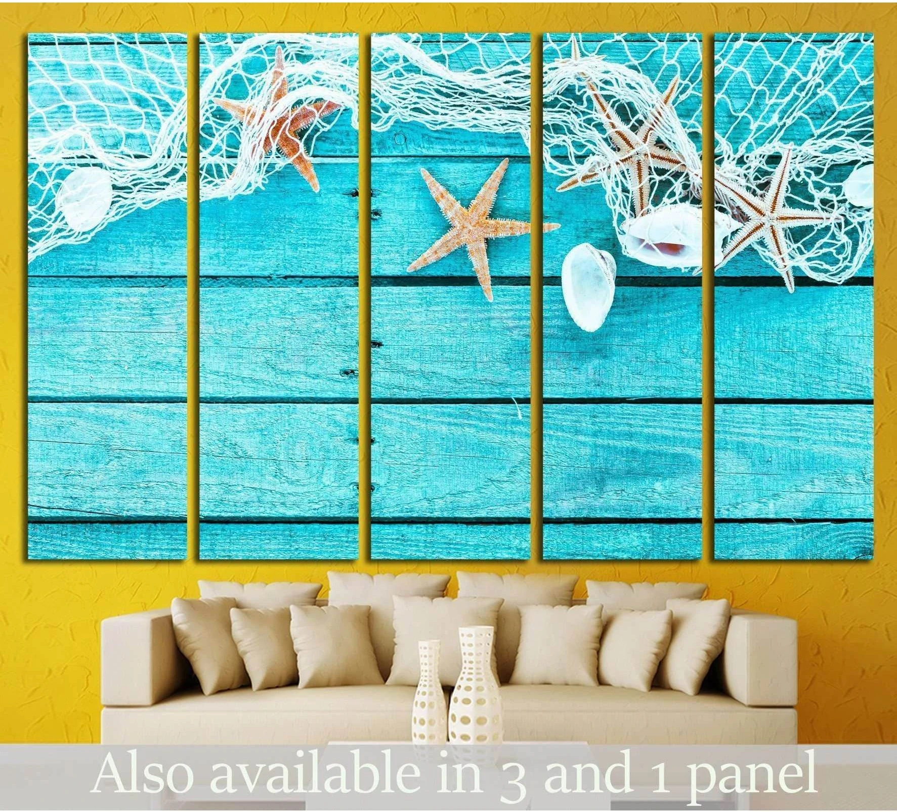 Thinning of Arct showing blue ocean wall art with water and coastal depth.