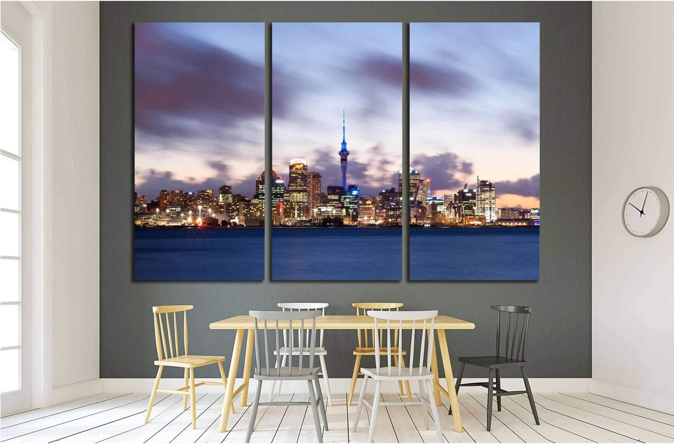 This image shows the Auckland skyline, New Zealand №2223 Ready to Hang Canvas Print - Zellart Canvas Prints ALL_Products, s-2223