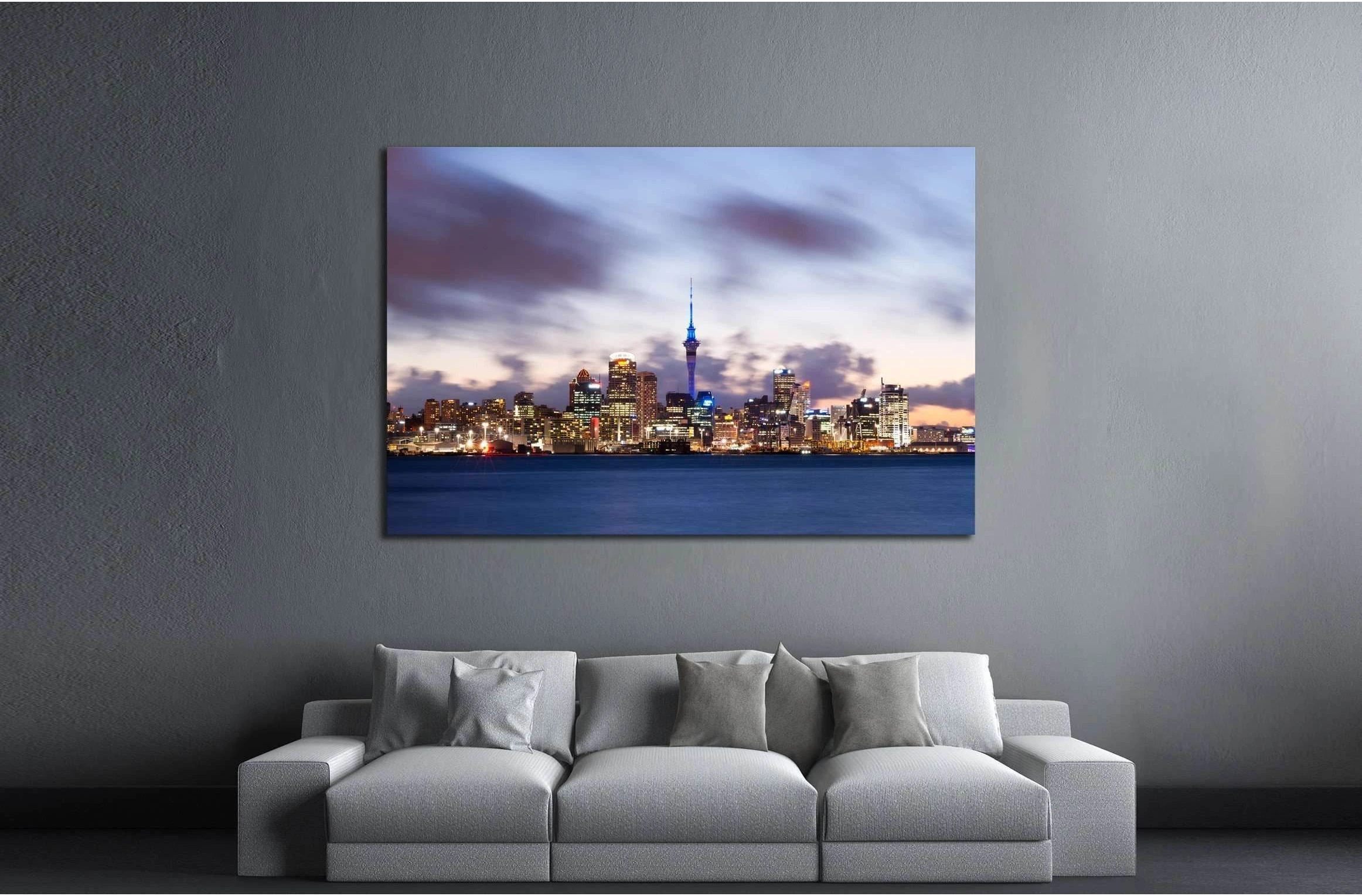 This image shows the Auckland skyline, New Zealand №2223 Ready to Hang Canvas Print - Zellart Canvas Prints ALL_Products, s-2223