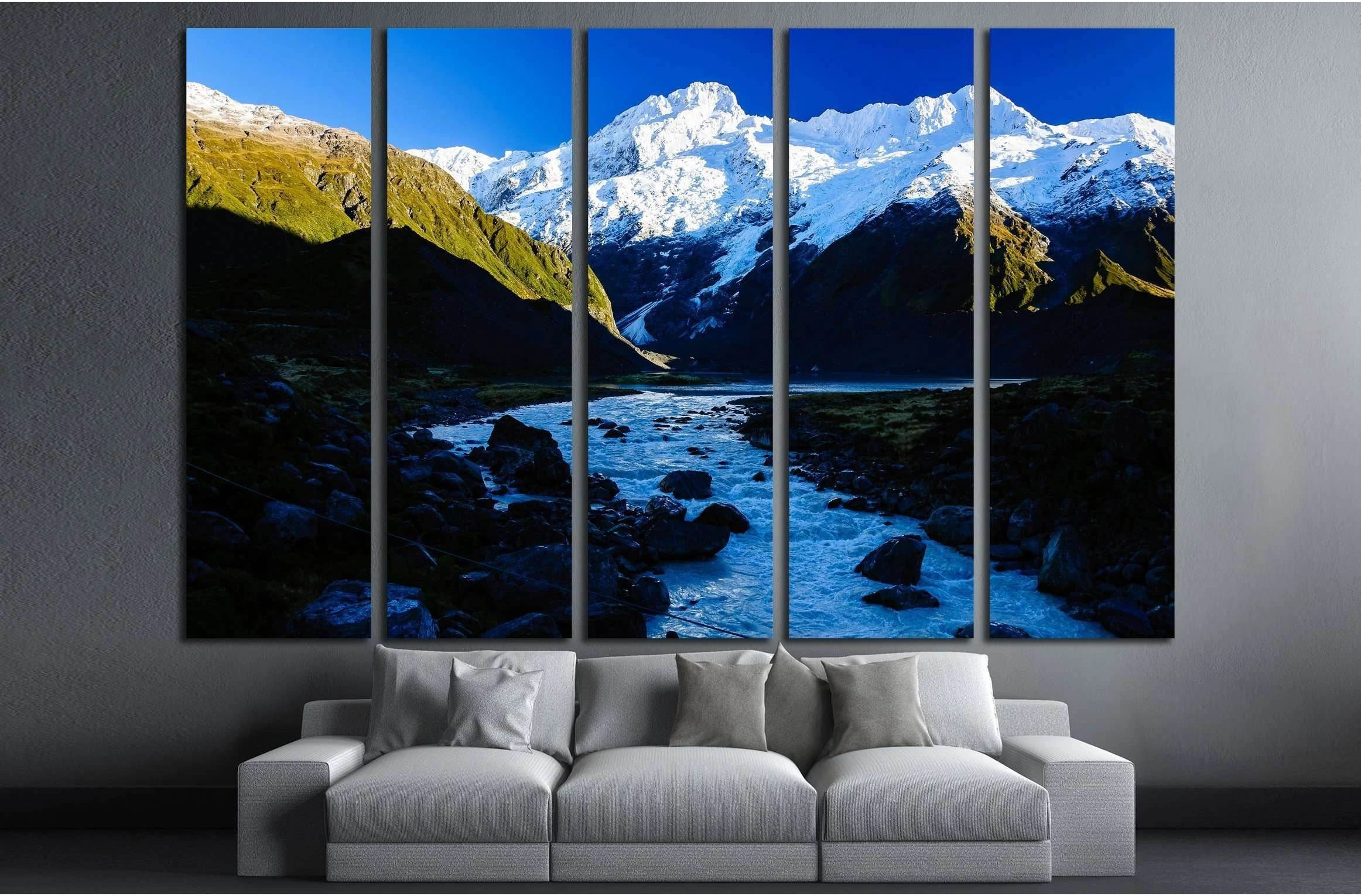 This is a Hooker Valley Track,Mount Cook, New Zealand №3118 Ready to Hang Canvas Print - Zellart Canvas Prints ALL_Products, s-3118